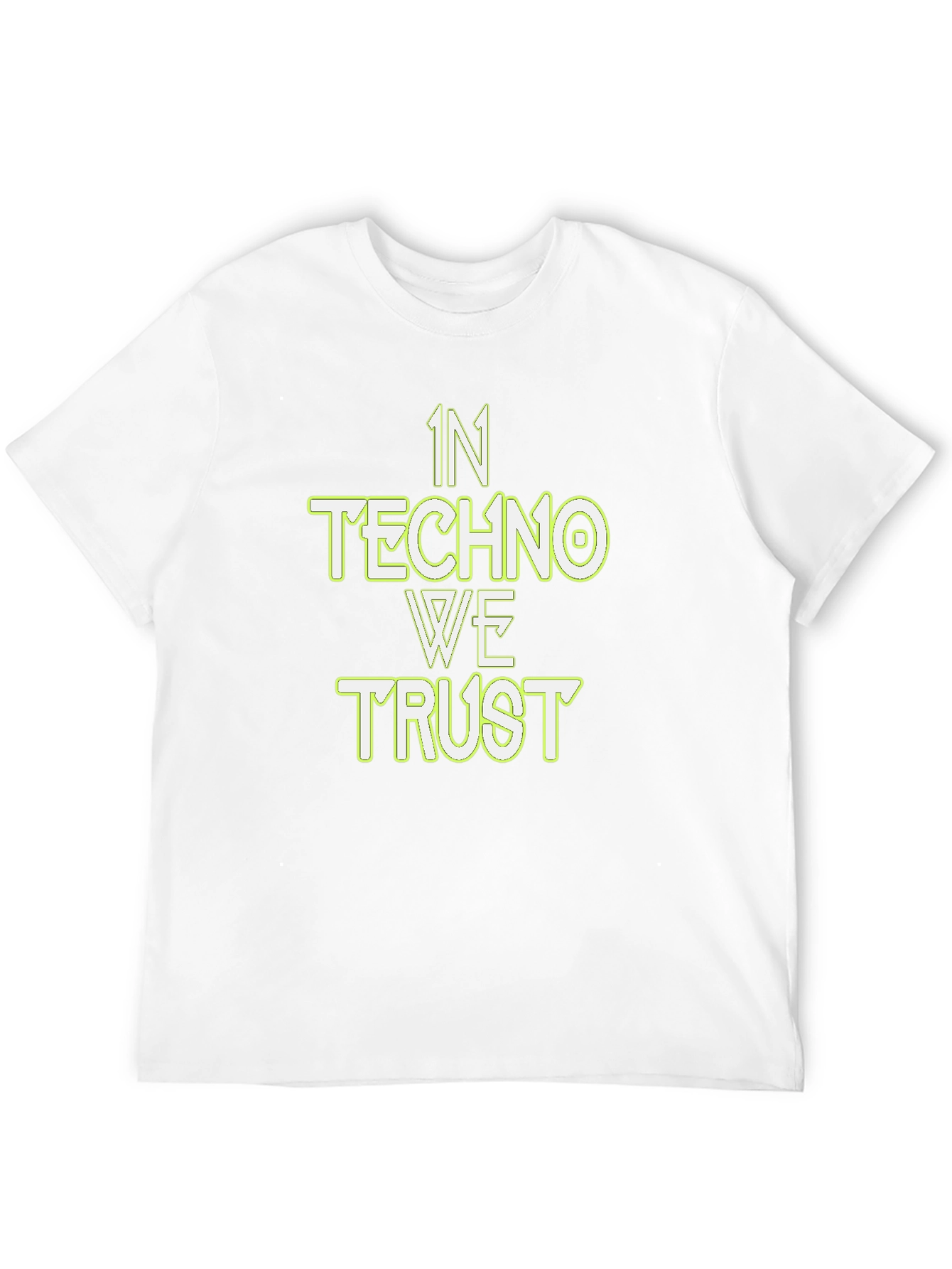 In Techno We Trust Black Graphic Tee