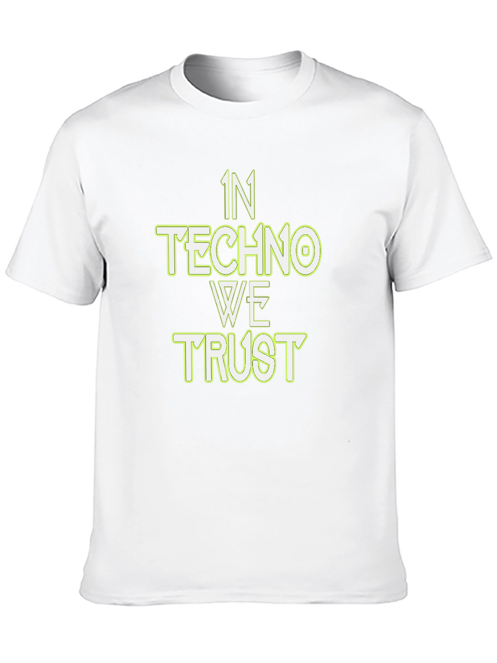 In Techno We Trust Black Graphic Tee