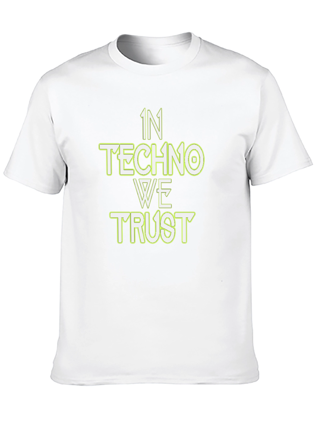 In Techno We Trust Black Graphic Tee