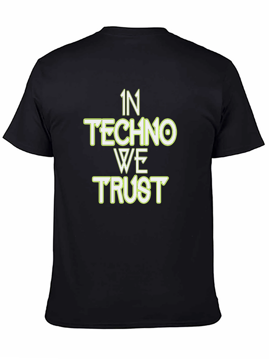 In Techno We Trust Black Graphic Tee
