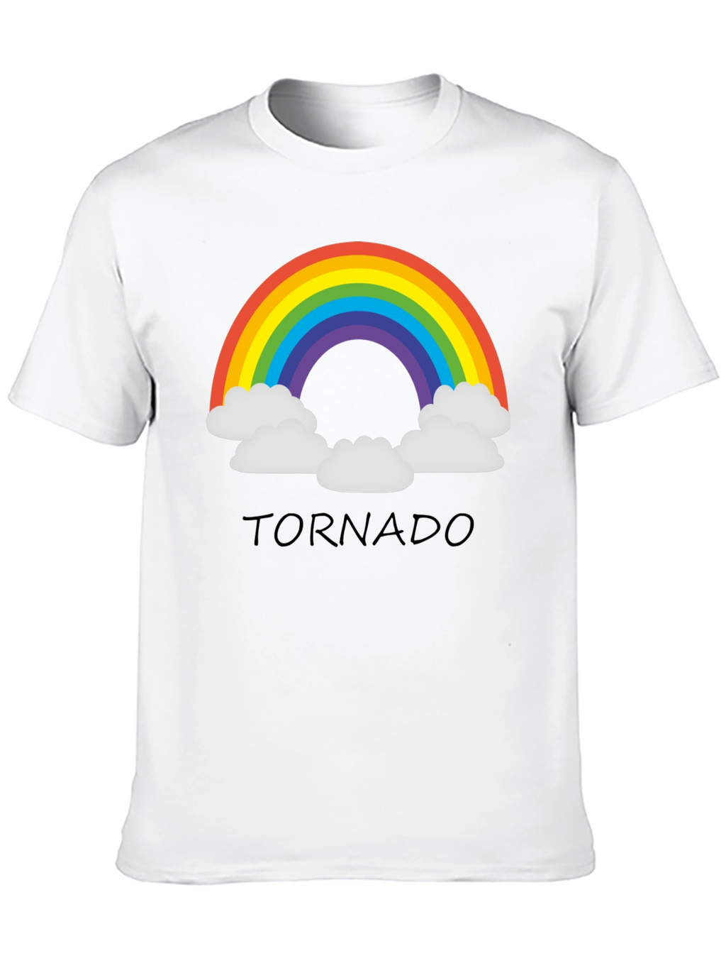 Rainbow Tornado Black T-Shirt