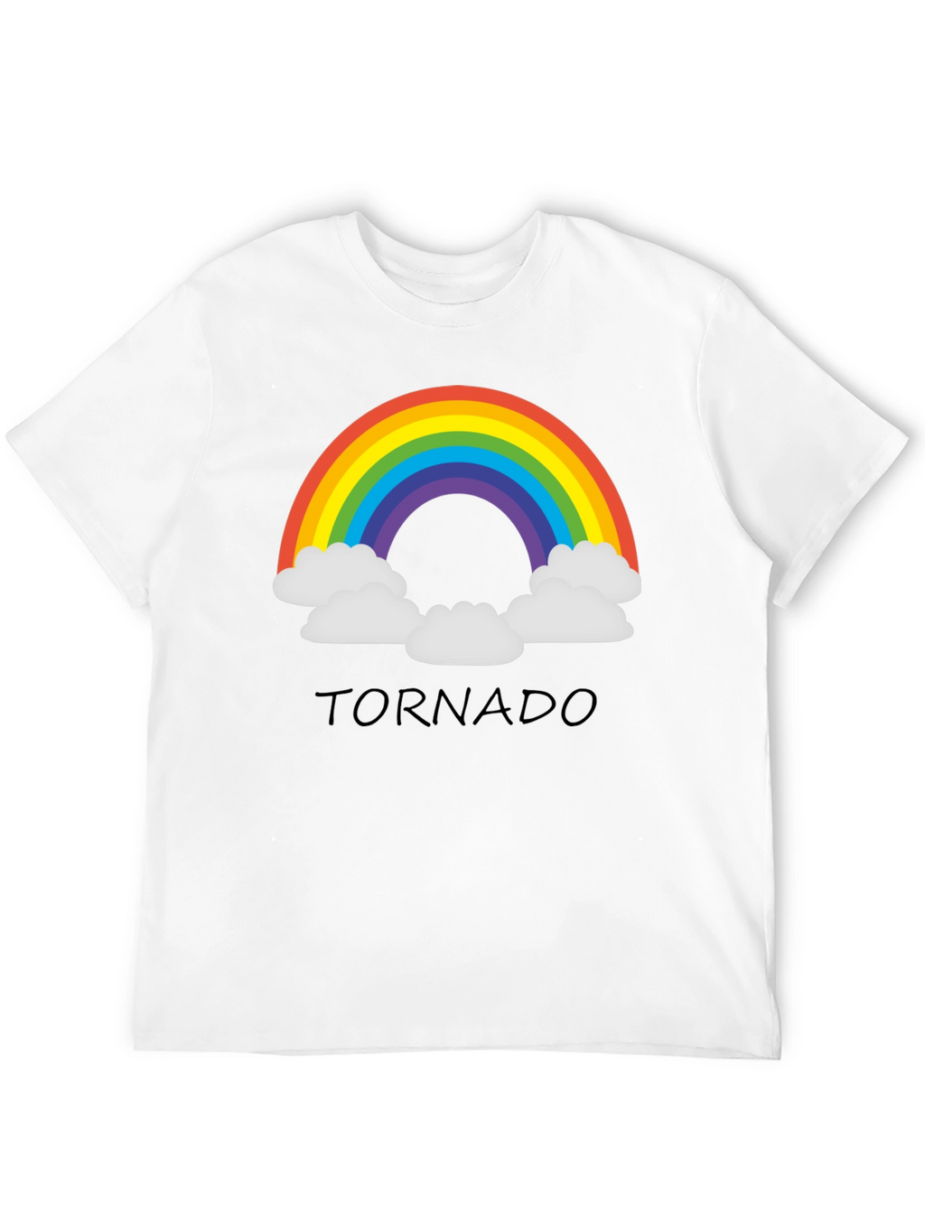 Rainbow Tornado Black T-Shirt