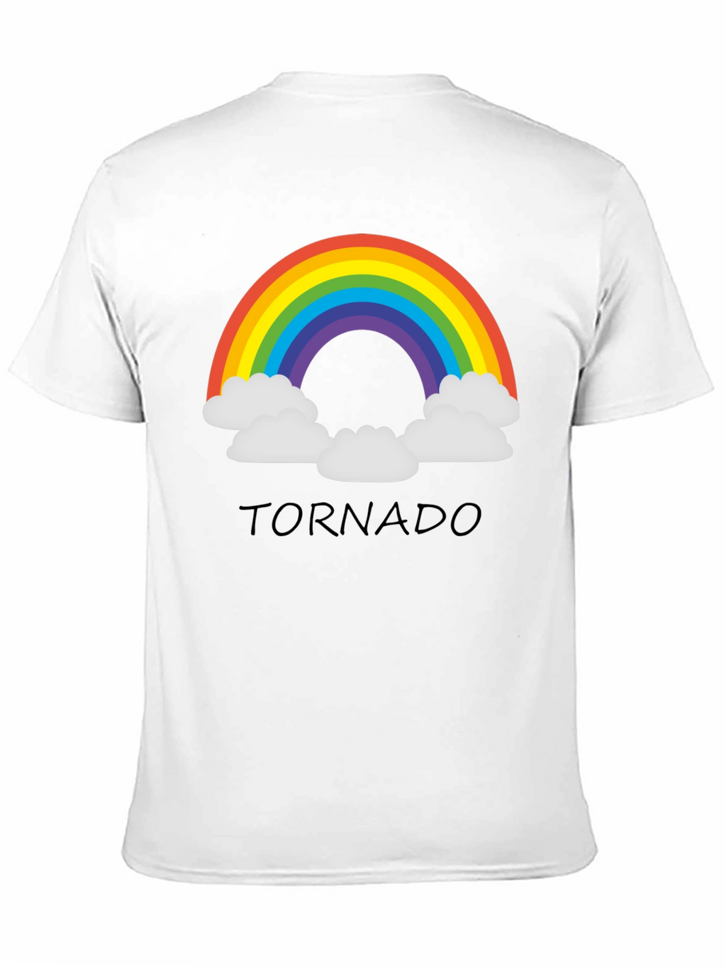Rainbow Tornado Black T-Shirt