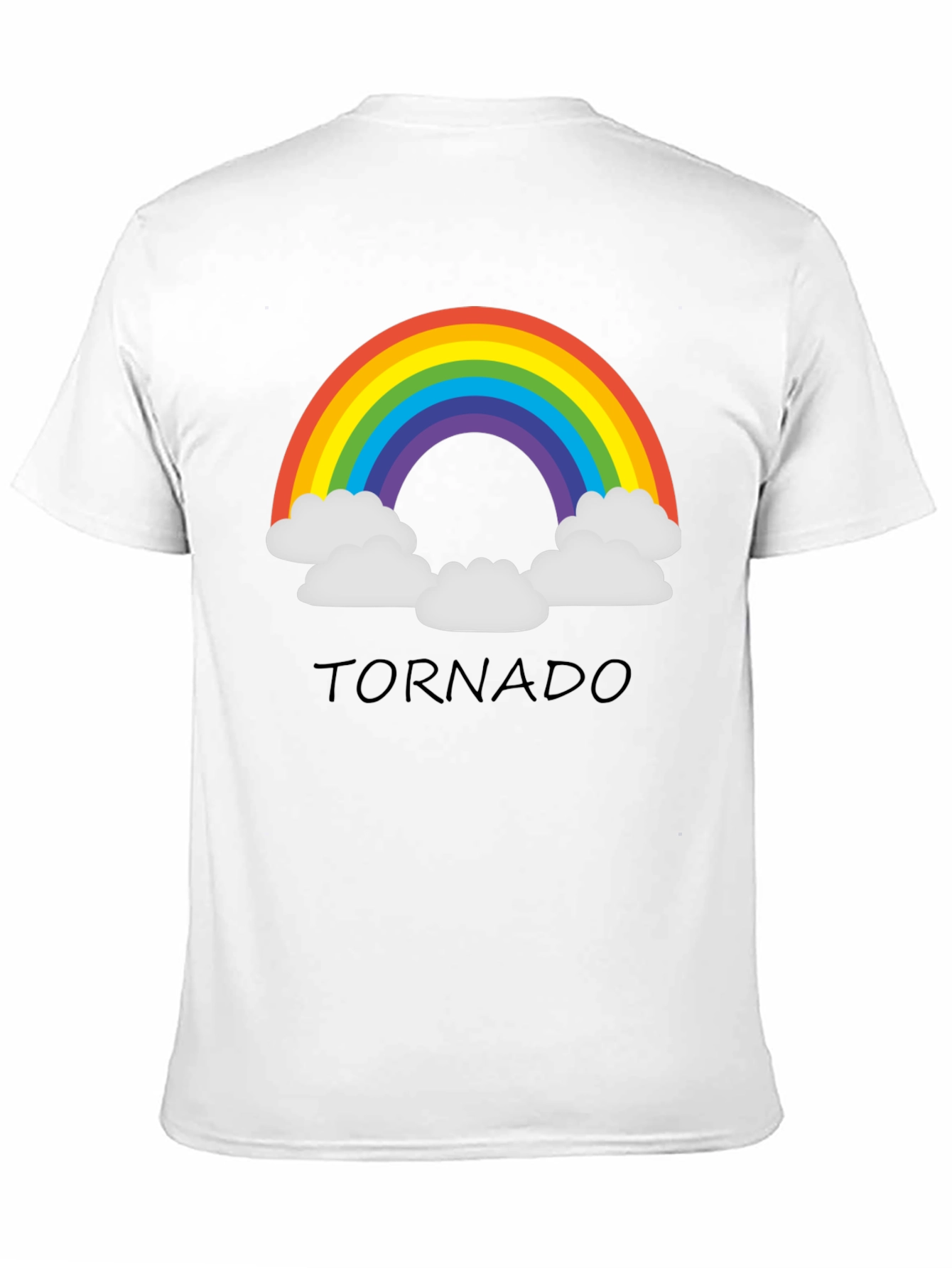 Rainbow Tornado Black T-Shirt