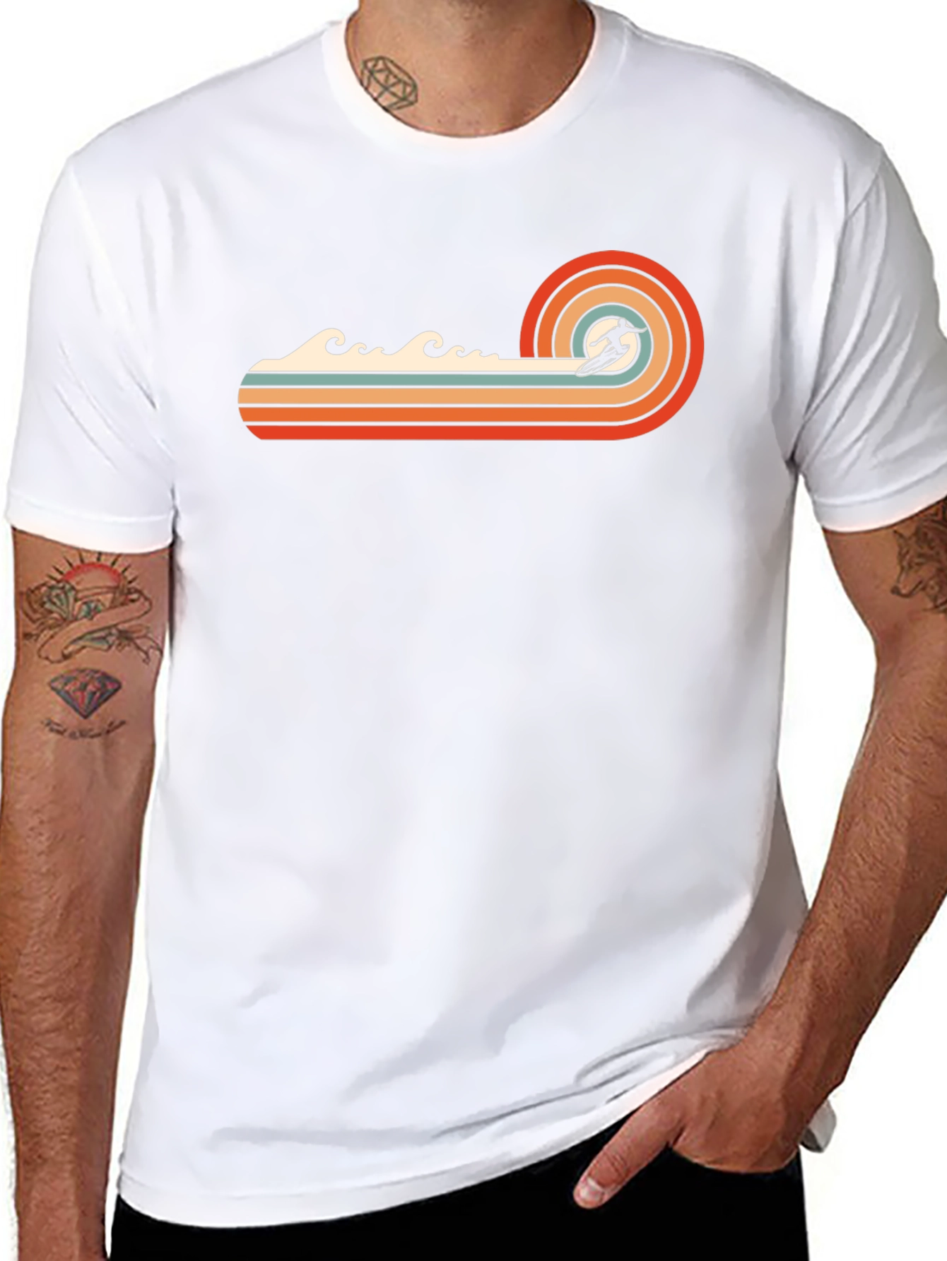 Retro Surfer Wave T-Shirt