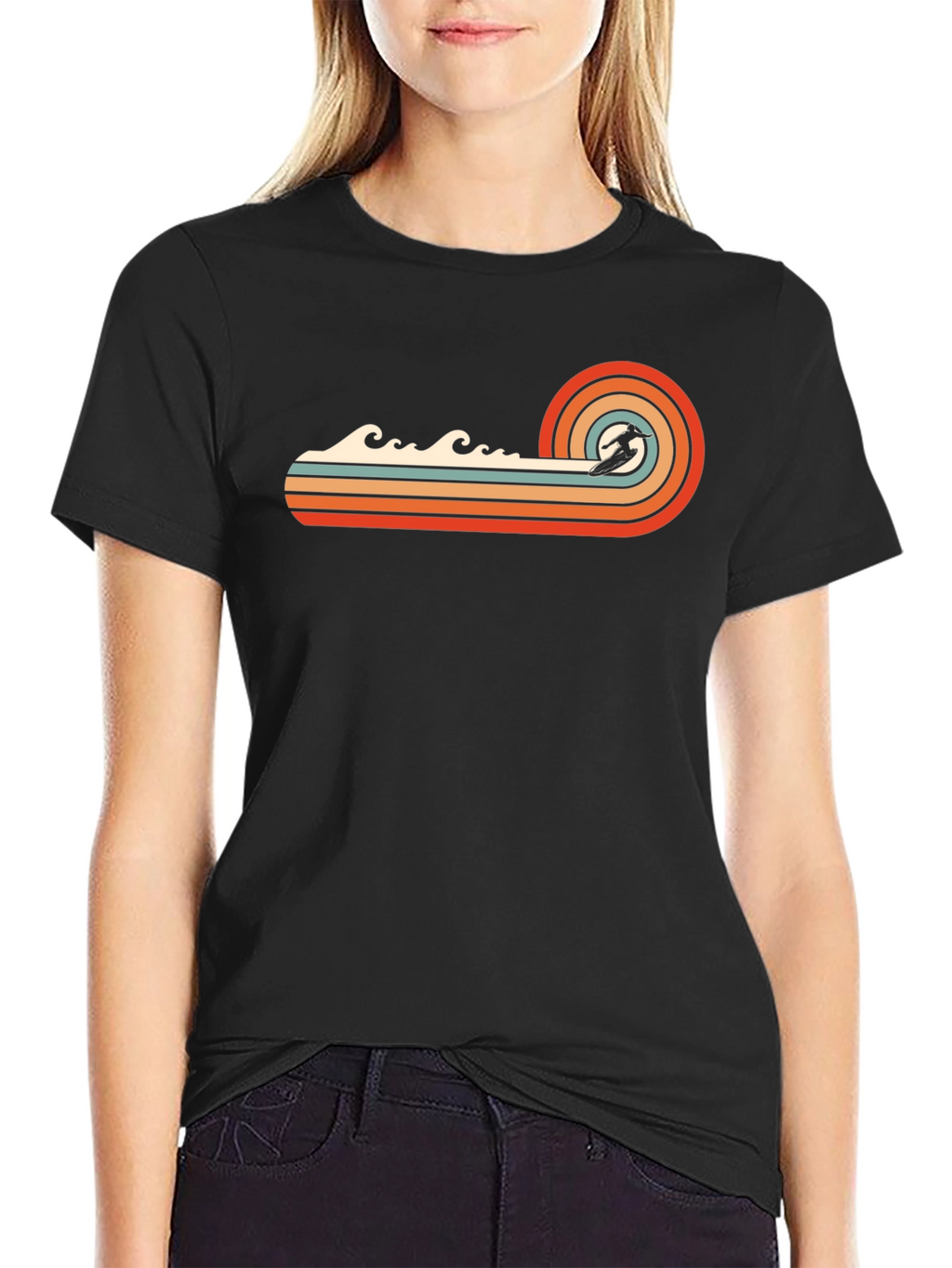 Retro Surfer Wave T-Shirt