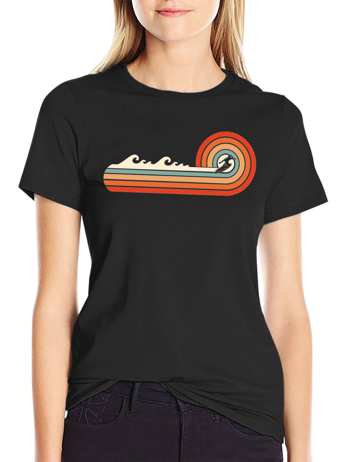 Retro Surfer Wave T-Shirt