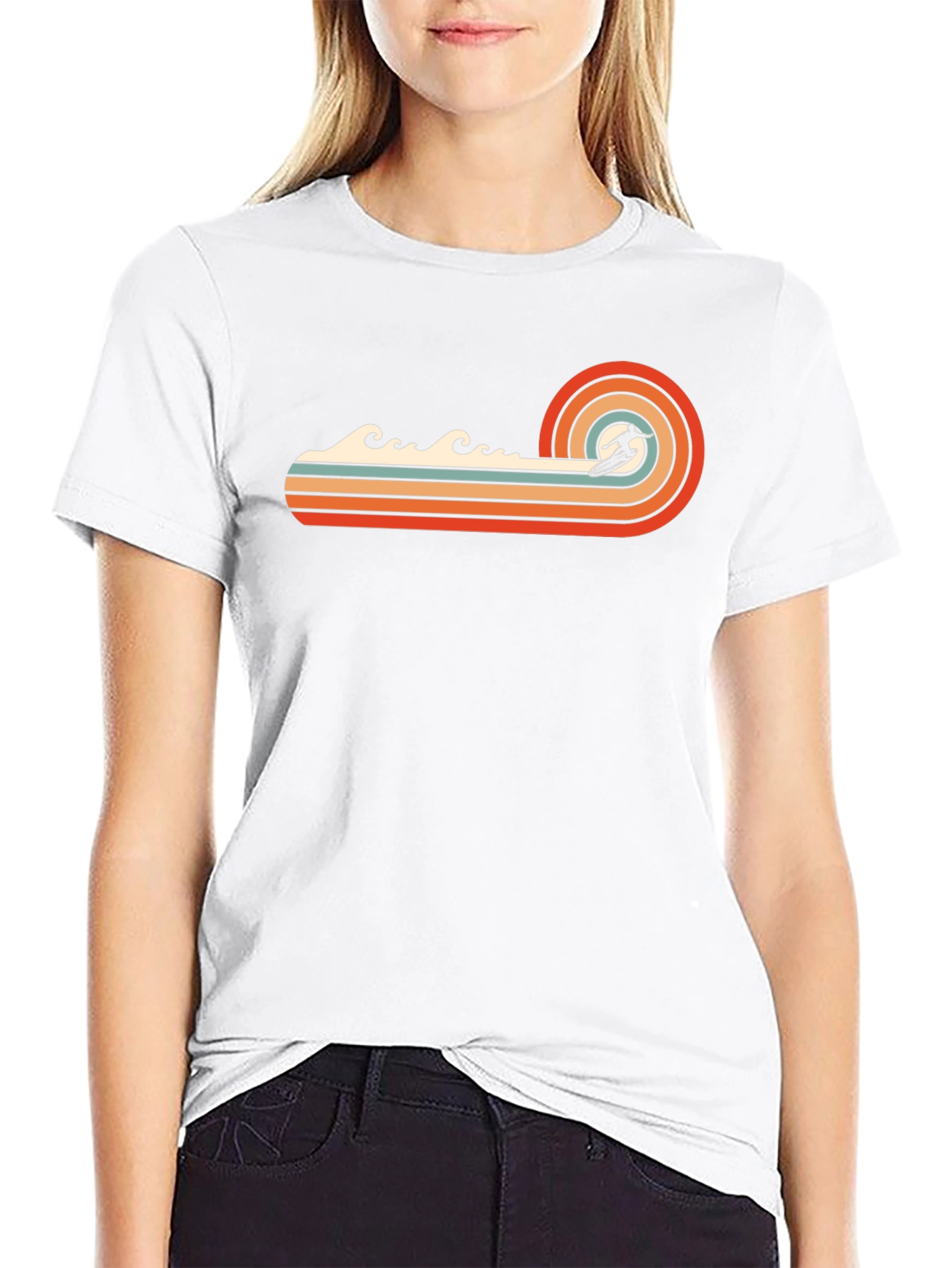 Retro Surfer Wave T-Shirt