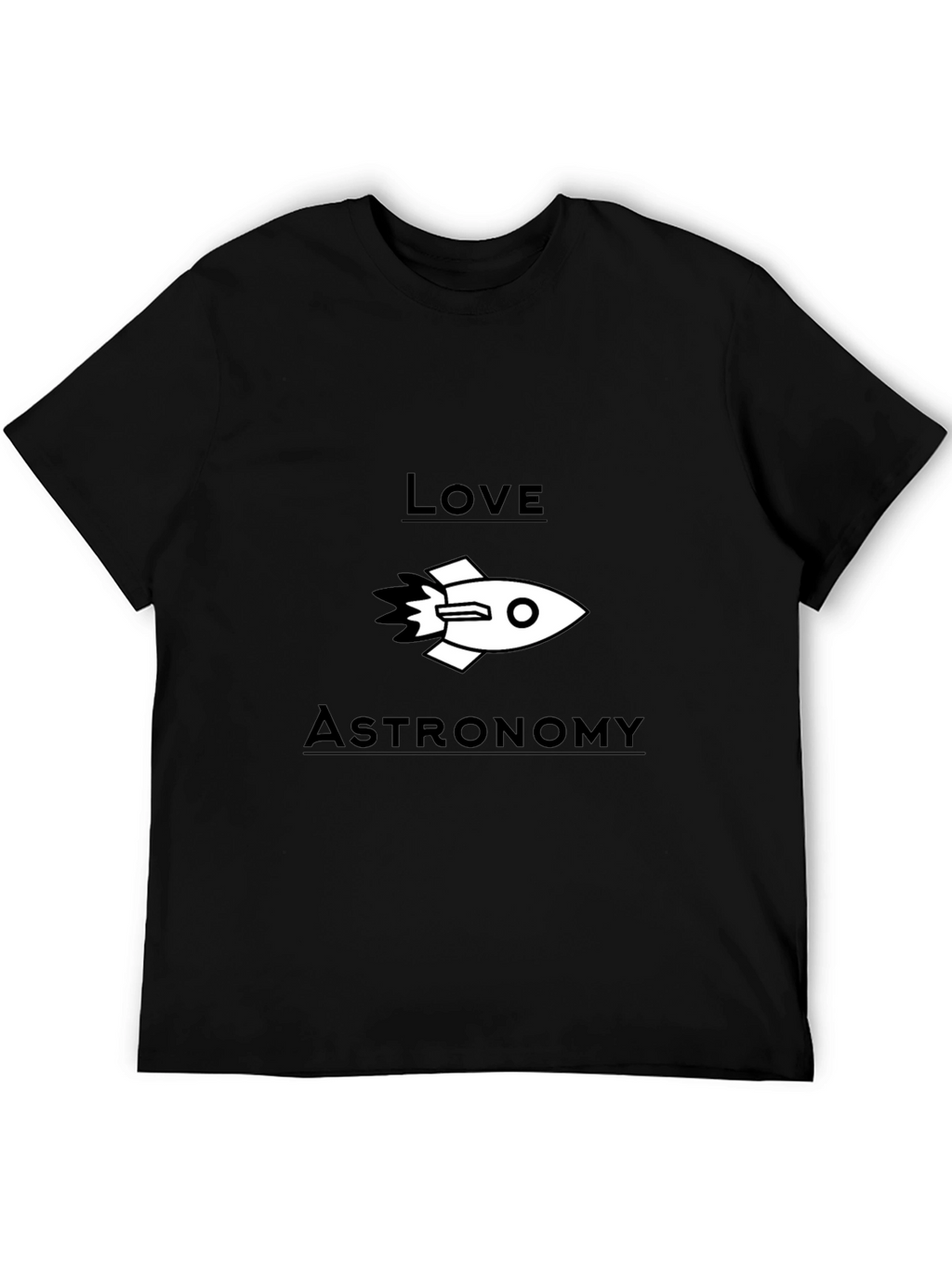 Love Astronomy Black Graphic T-Shirt