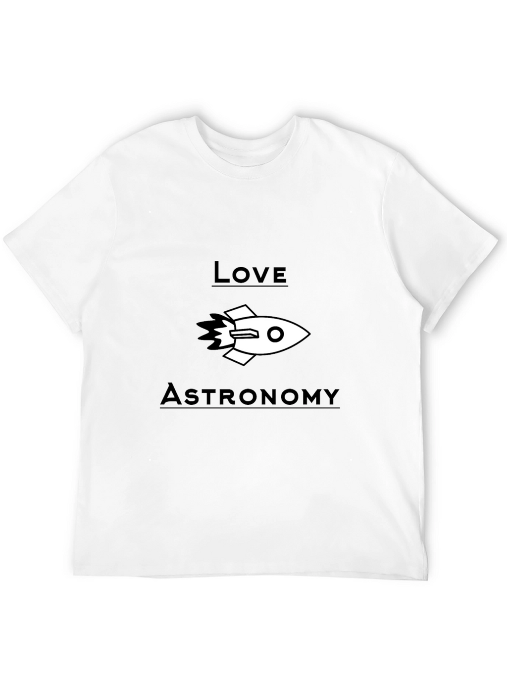 Love Astronomy Black Graphic T-Shirt