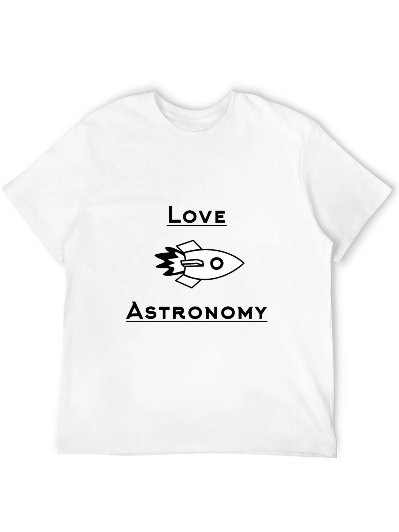 Love Astronomy Black Graphic T-Shirt