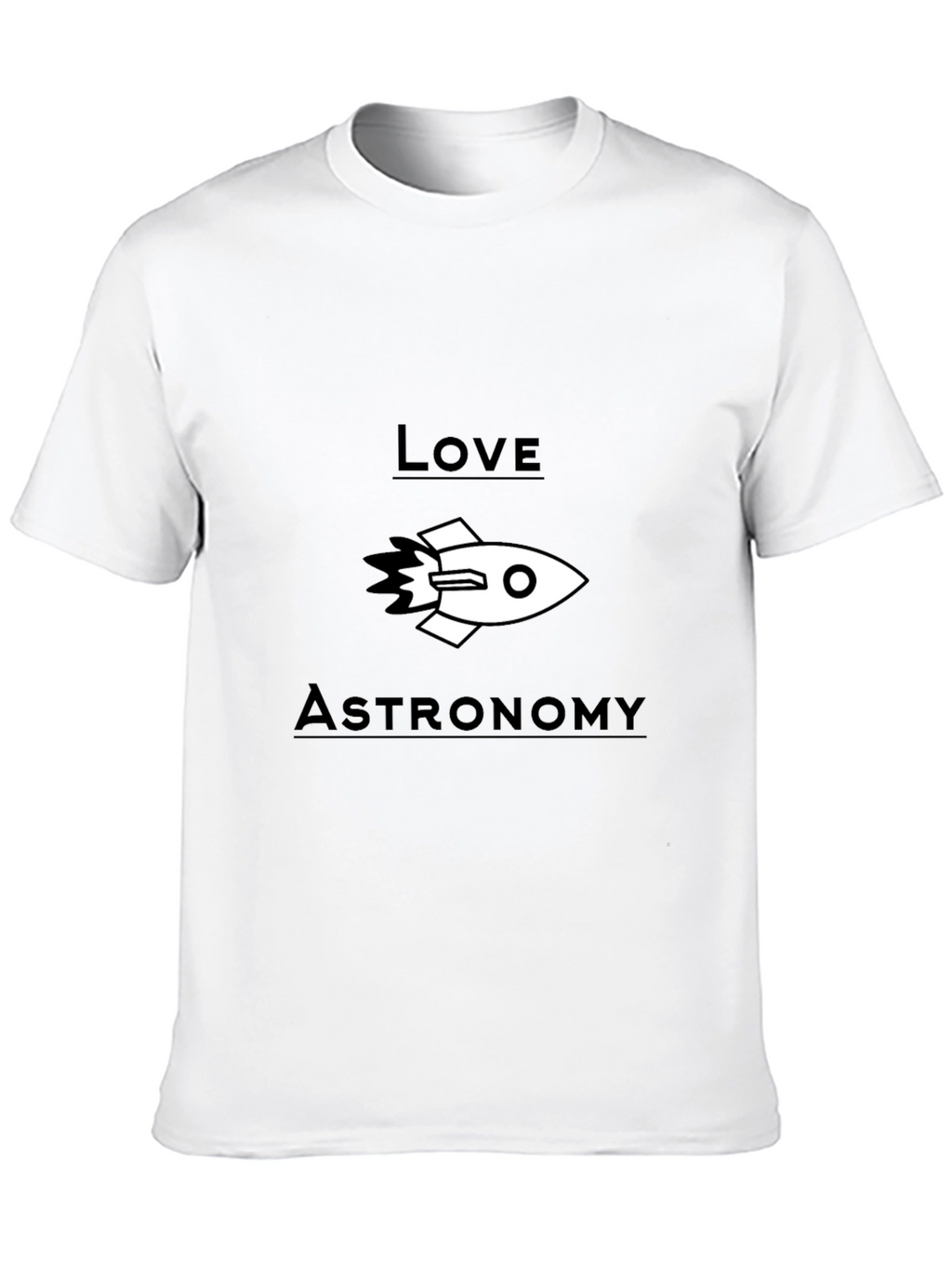 Love Astronomy Black Graphic T-Shirt