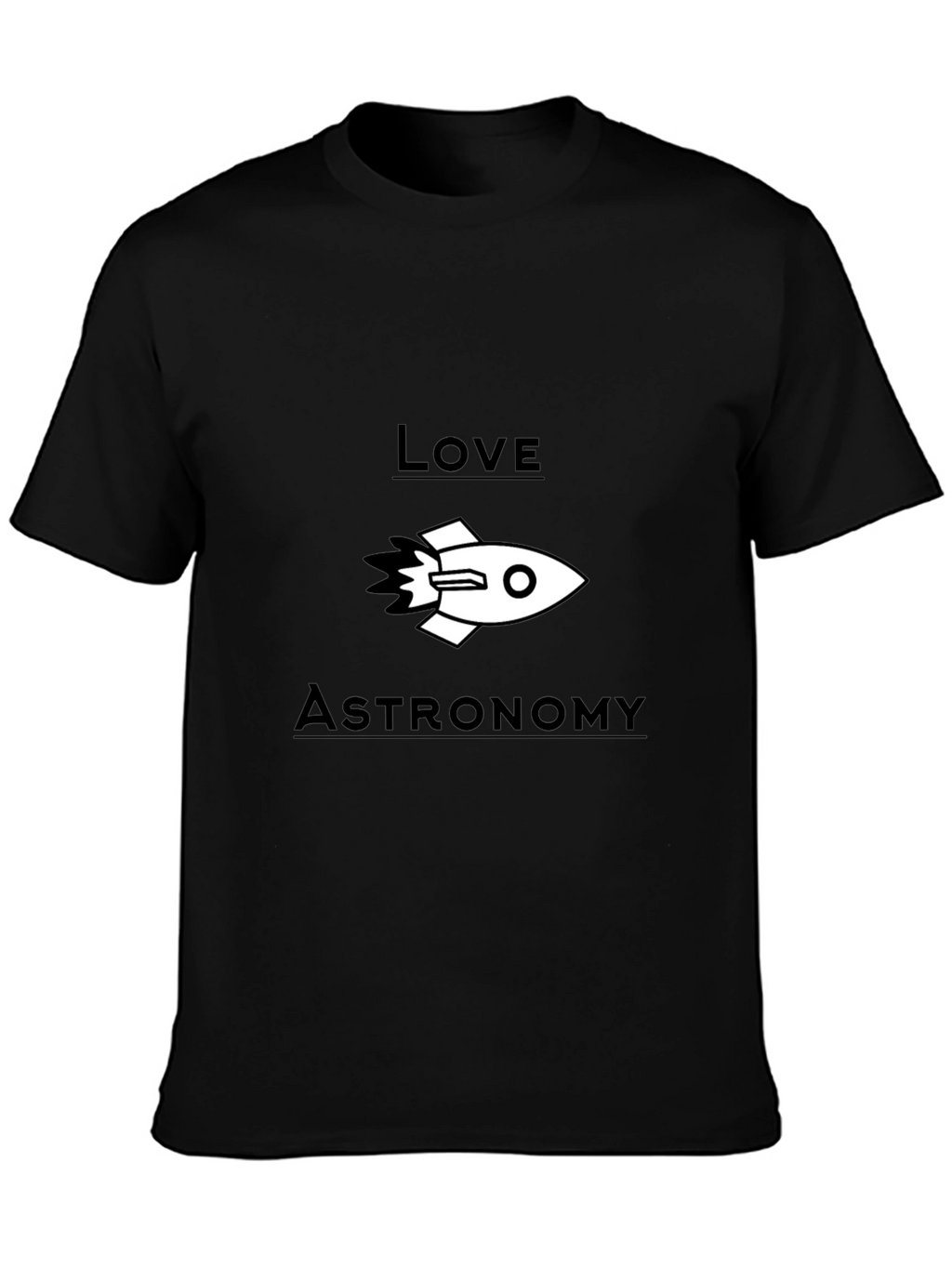 Love Astronomy Black Graphic T-Shirt