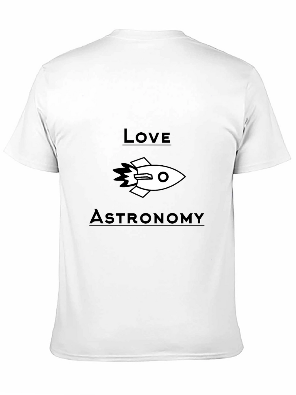 Love Astronomy Black Graphic T-Shirt