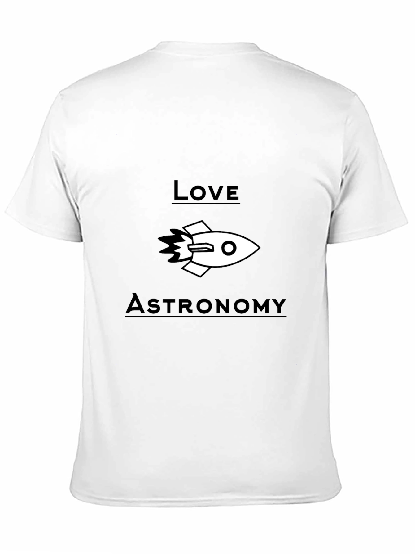 Love Astronomy Black Graphic T-Shirt