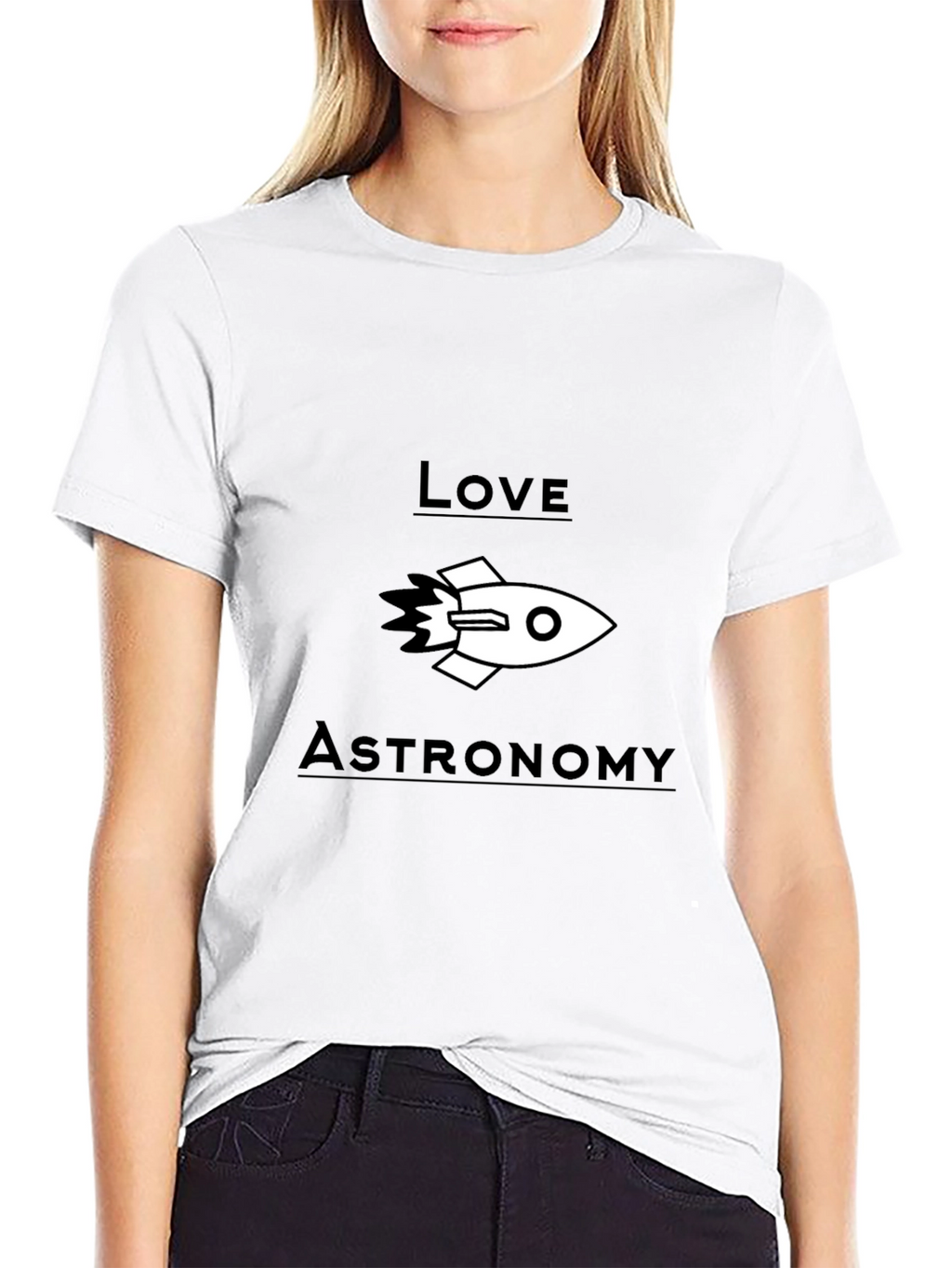 Love Astronomy Black Graphic T-Shirt
