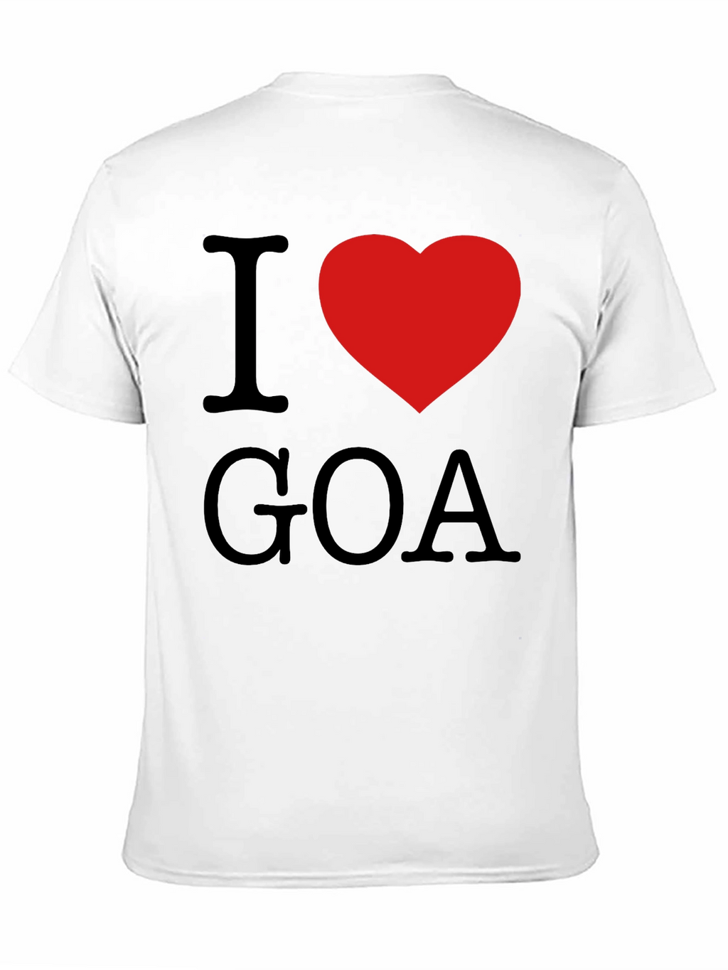 I Love Goa T-Shirt - Black with Red Heart