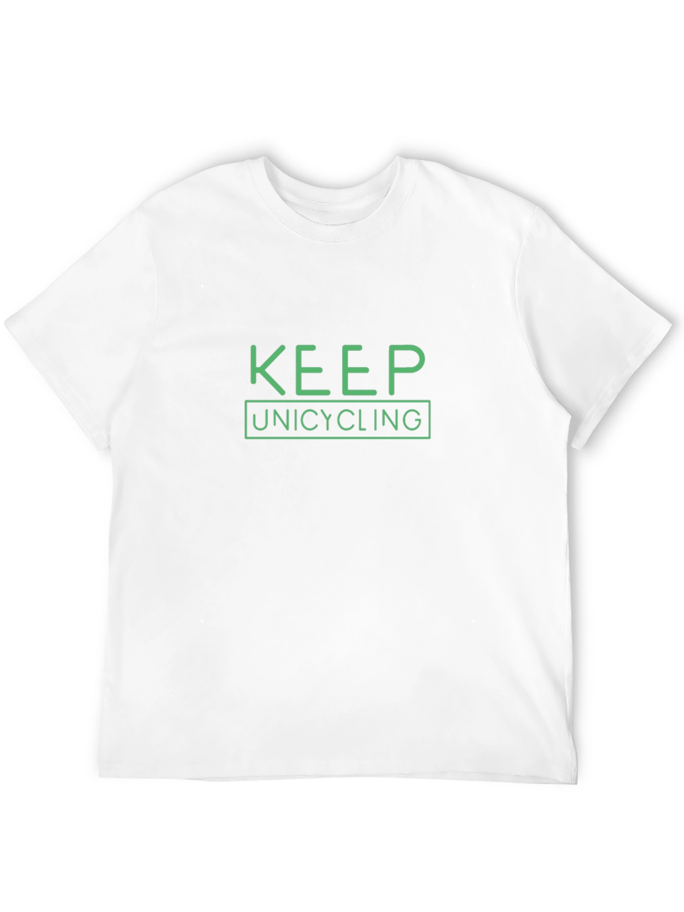Keep Unicycling T-Shirt - Green Print