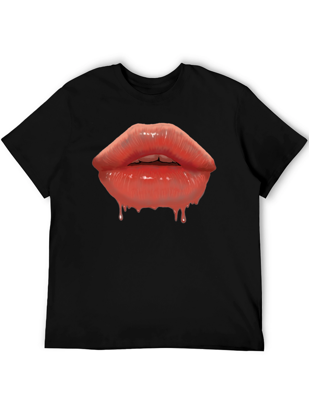Lips Graphic T-Shirt - Mens Black Tee