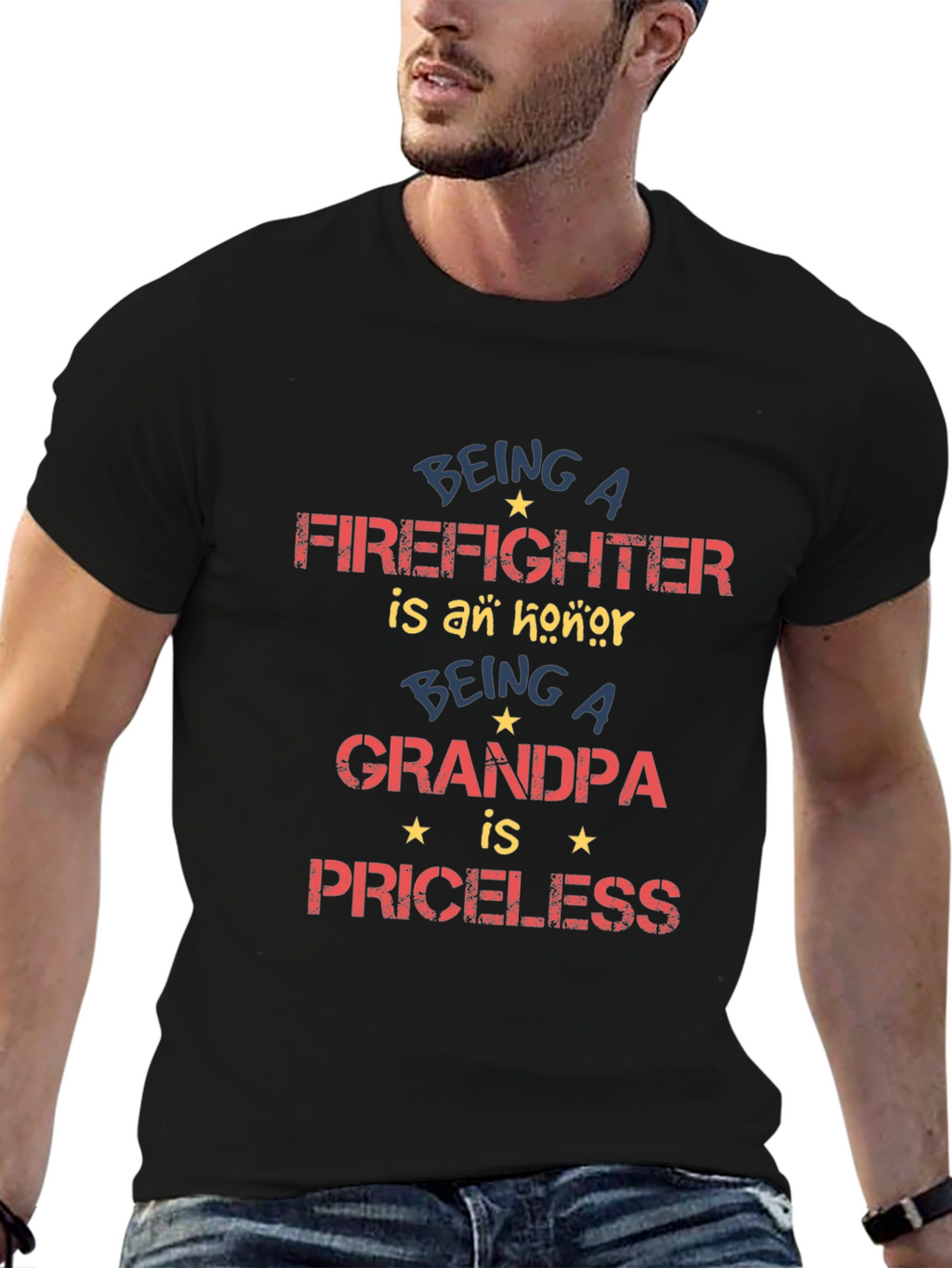 Firefighter Grandpa T-Shirt - Priceless Honor!