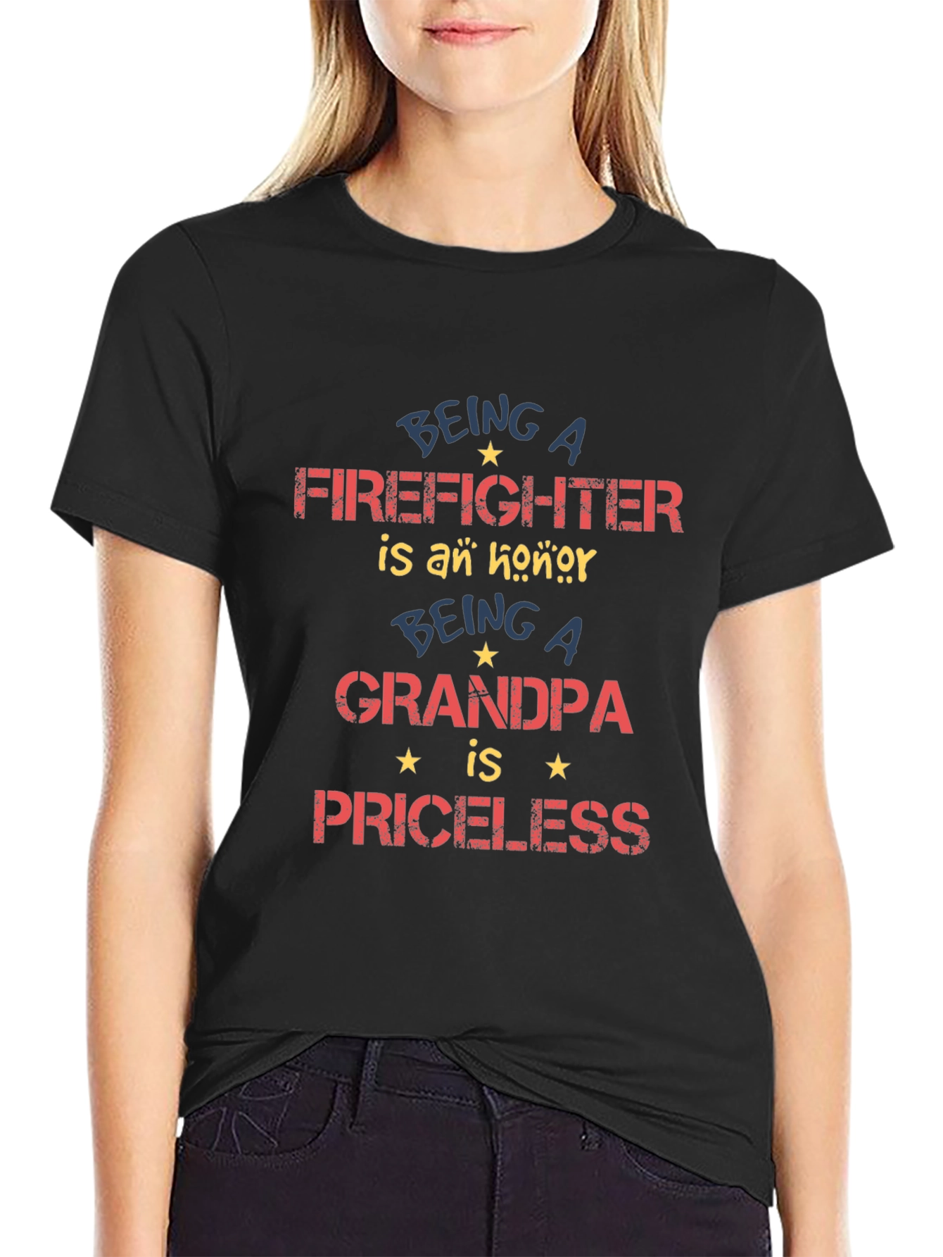 Firefighter Grandpa T-Shirt - Priceless Honor!