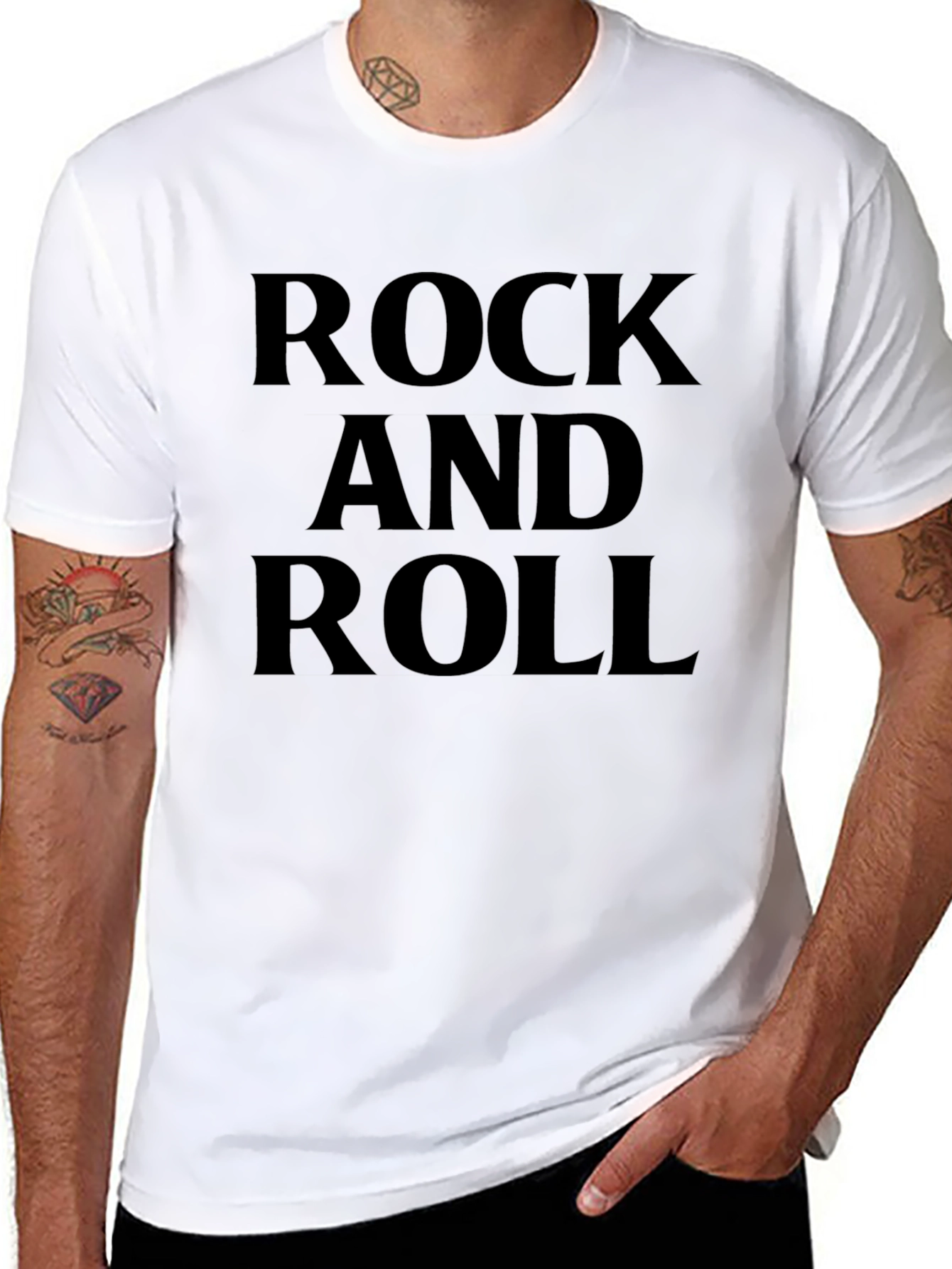 Rock and Roll Graphic Tee - Classic Black T-Shirt