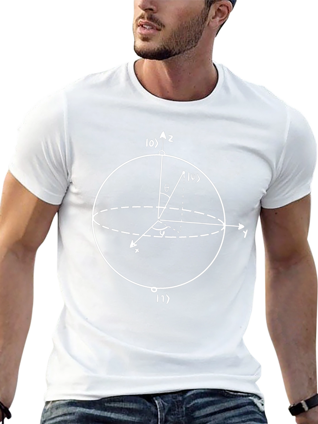 Quantum Physics Bloch Sphere T-Shirt - Science Geek Apparel