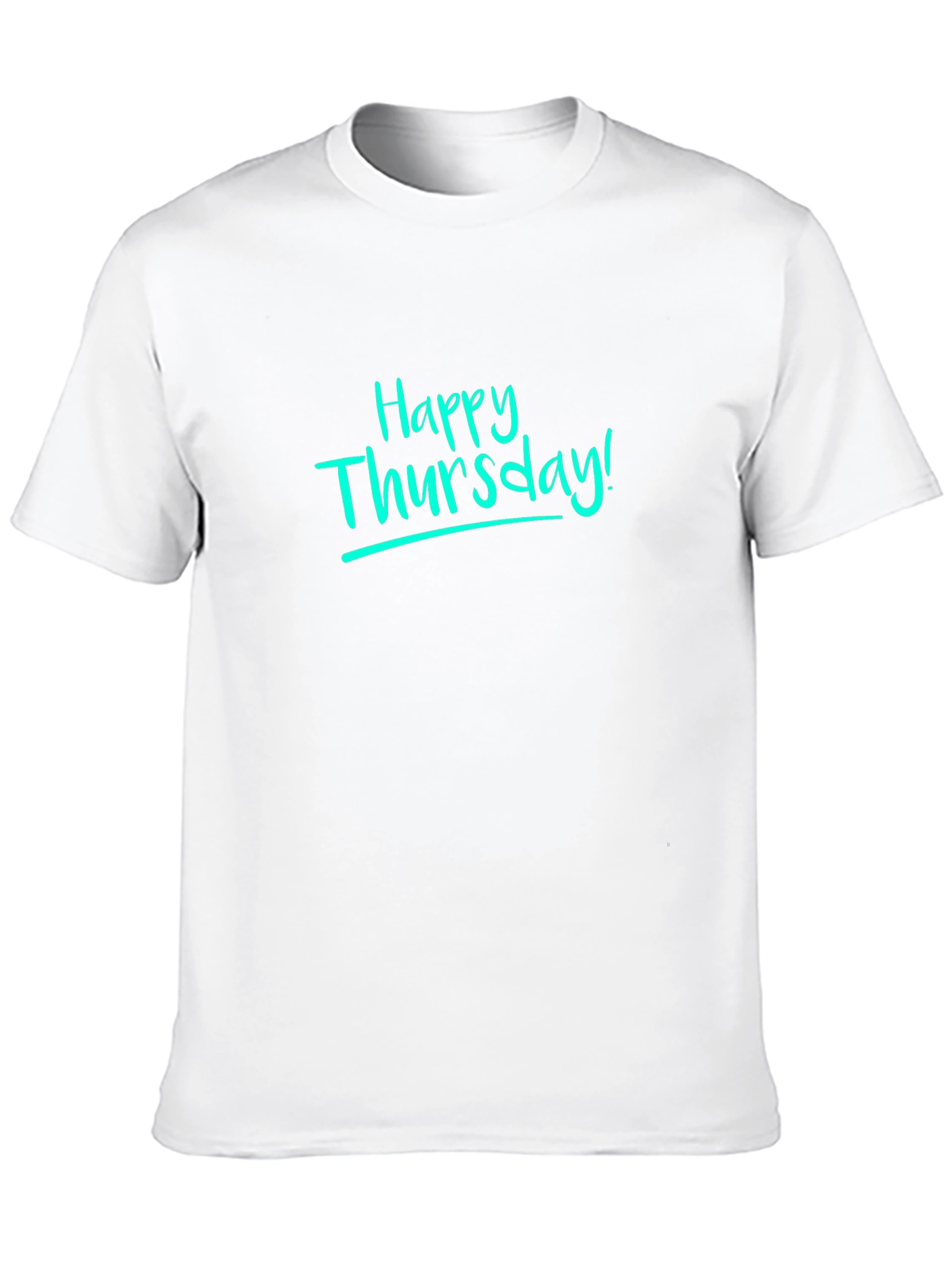 Happy Thursday Graphic T-Shirt - Casual Crew Neck