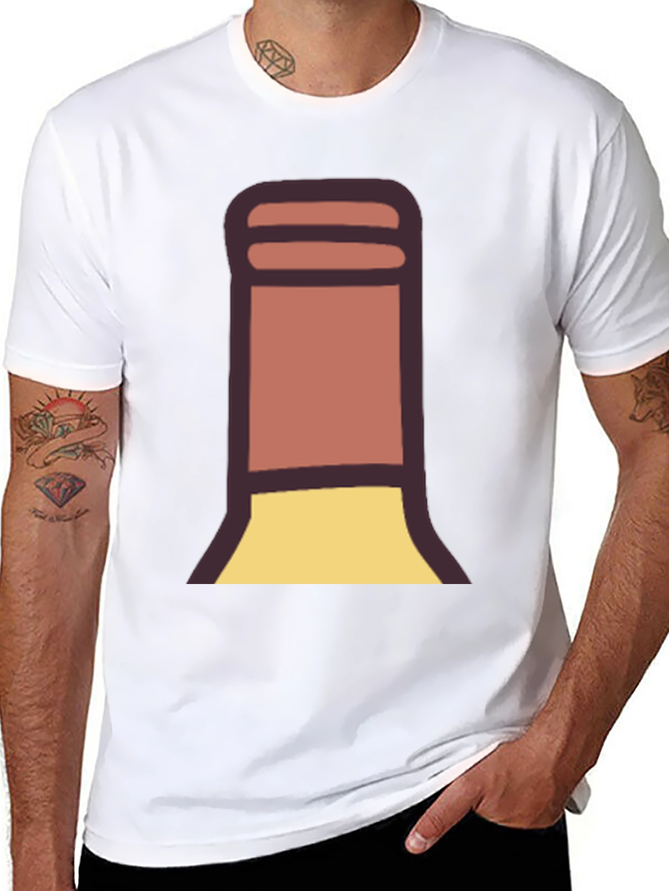 Fun Cartoon Wine Bottle T-Shirt