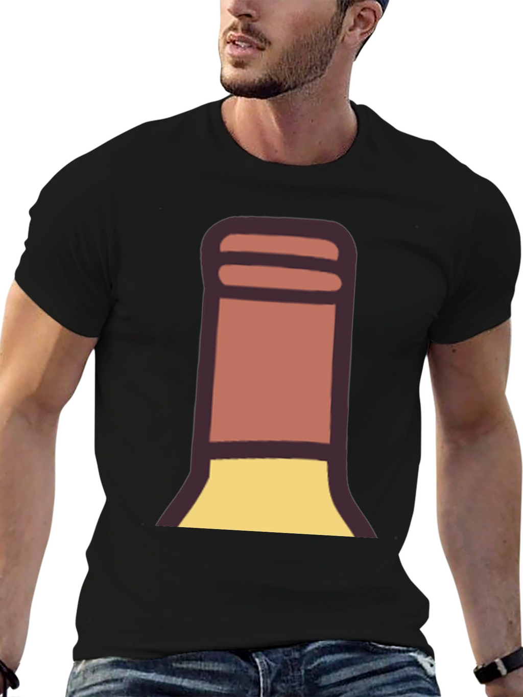 Fun Cartoon Wine Bottle T-Shirt