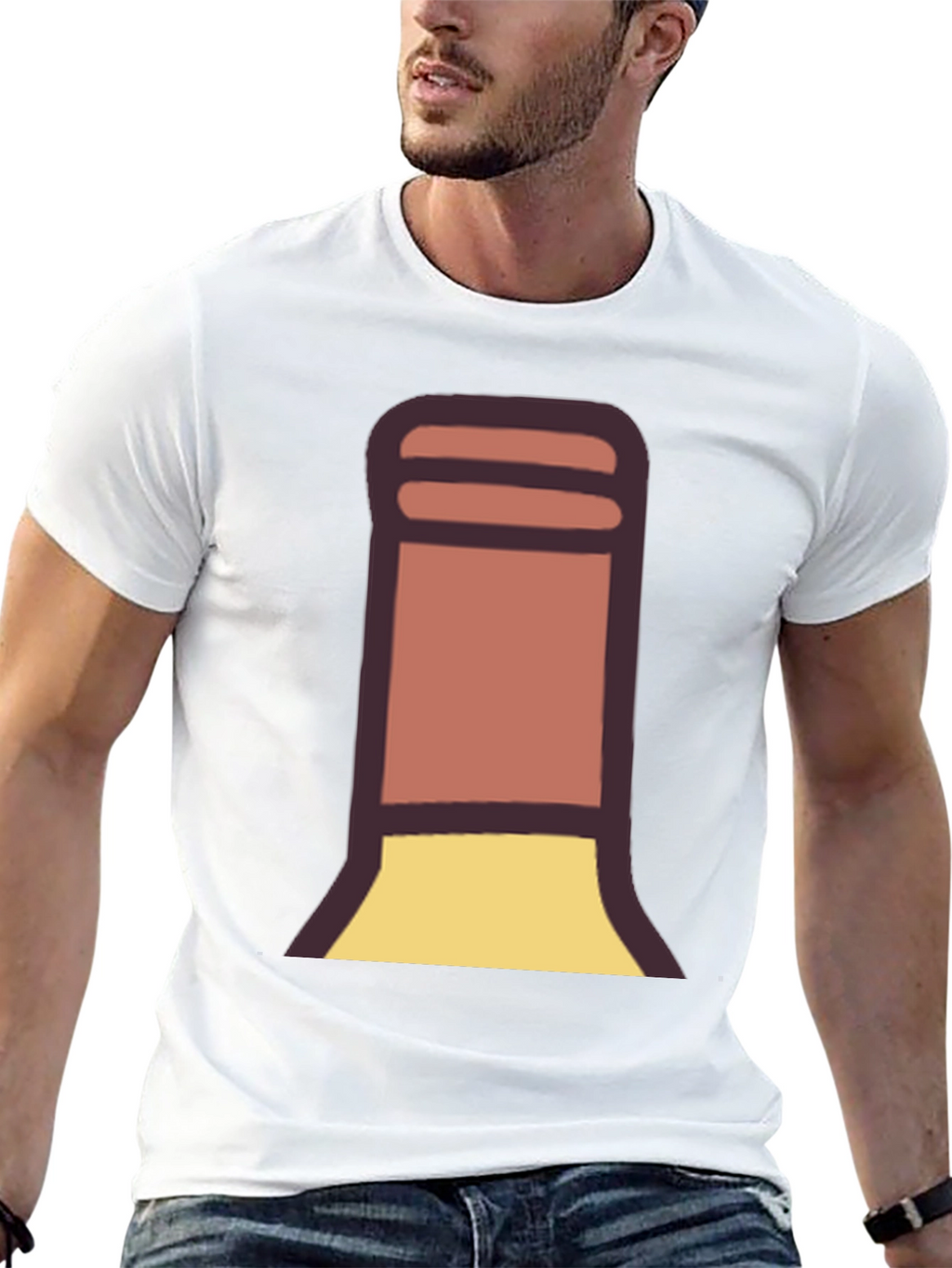 Fun Cartoon Wine Bottle T-Shirt