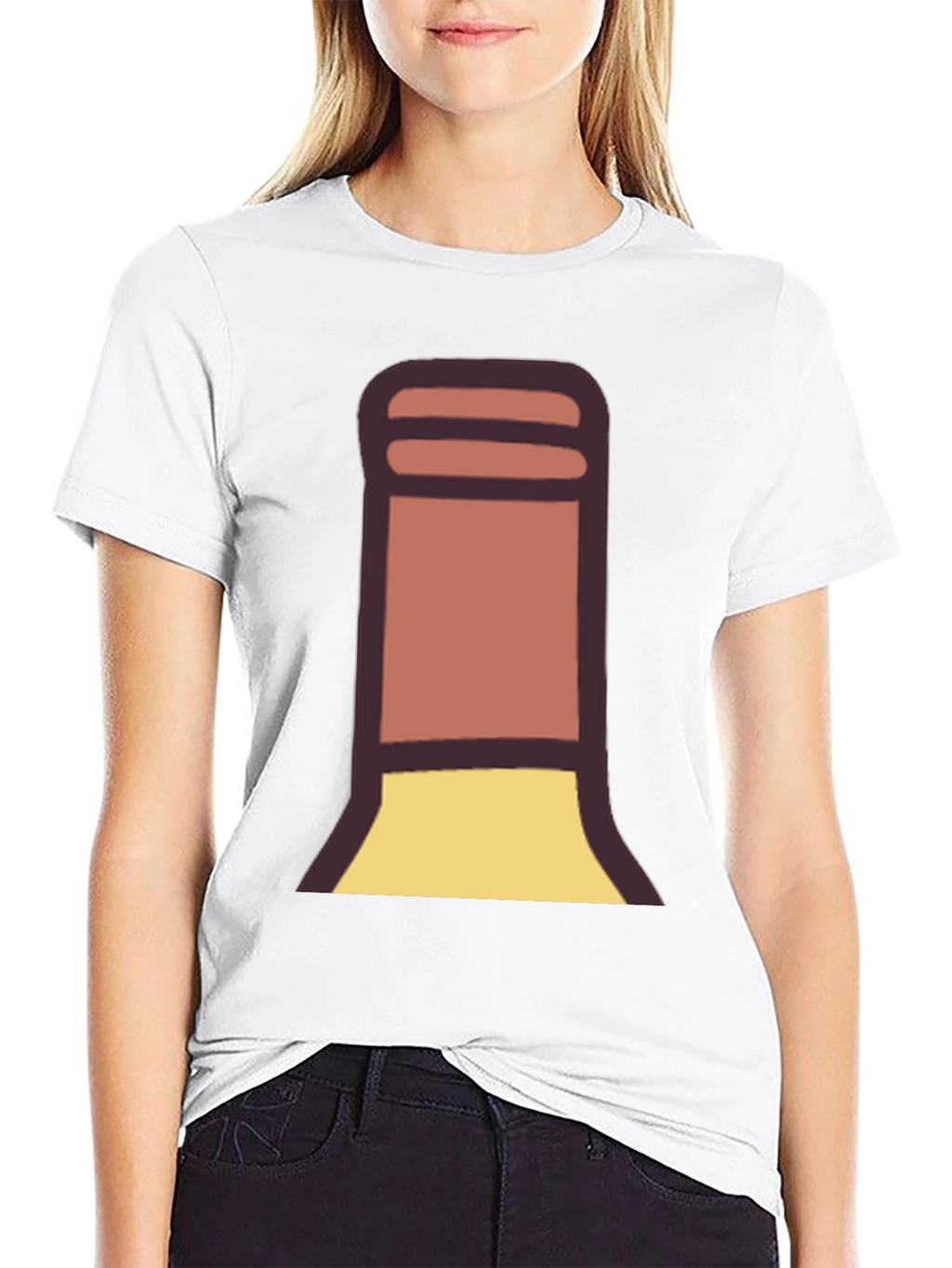 Fun Cartoon Wine Bottle T-Shirt