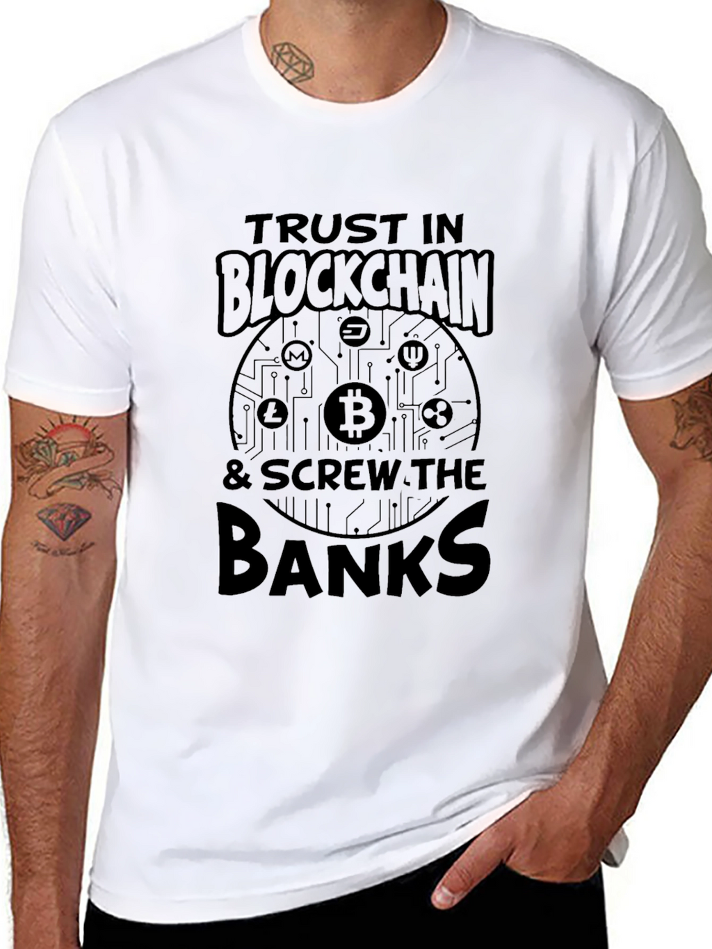 Trust Blockchain Black T-Shirt - Cryptocurrency Tee