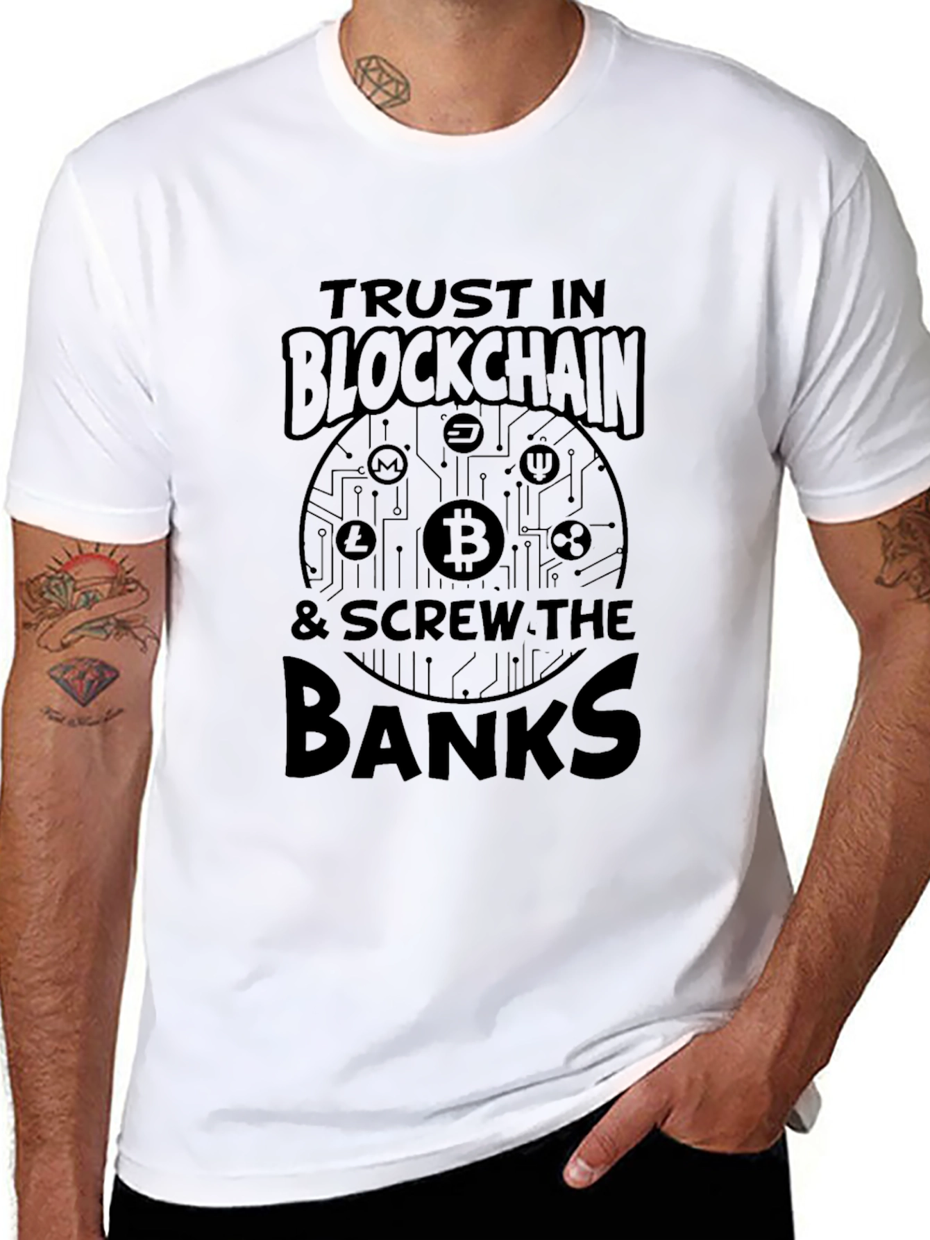 Trust Blockchain Black T-Shirt - Cryptocurrency Tee