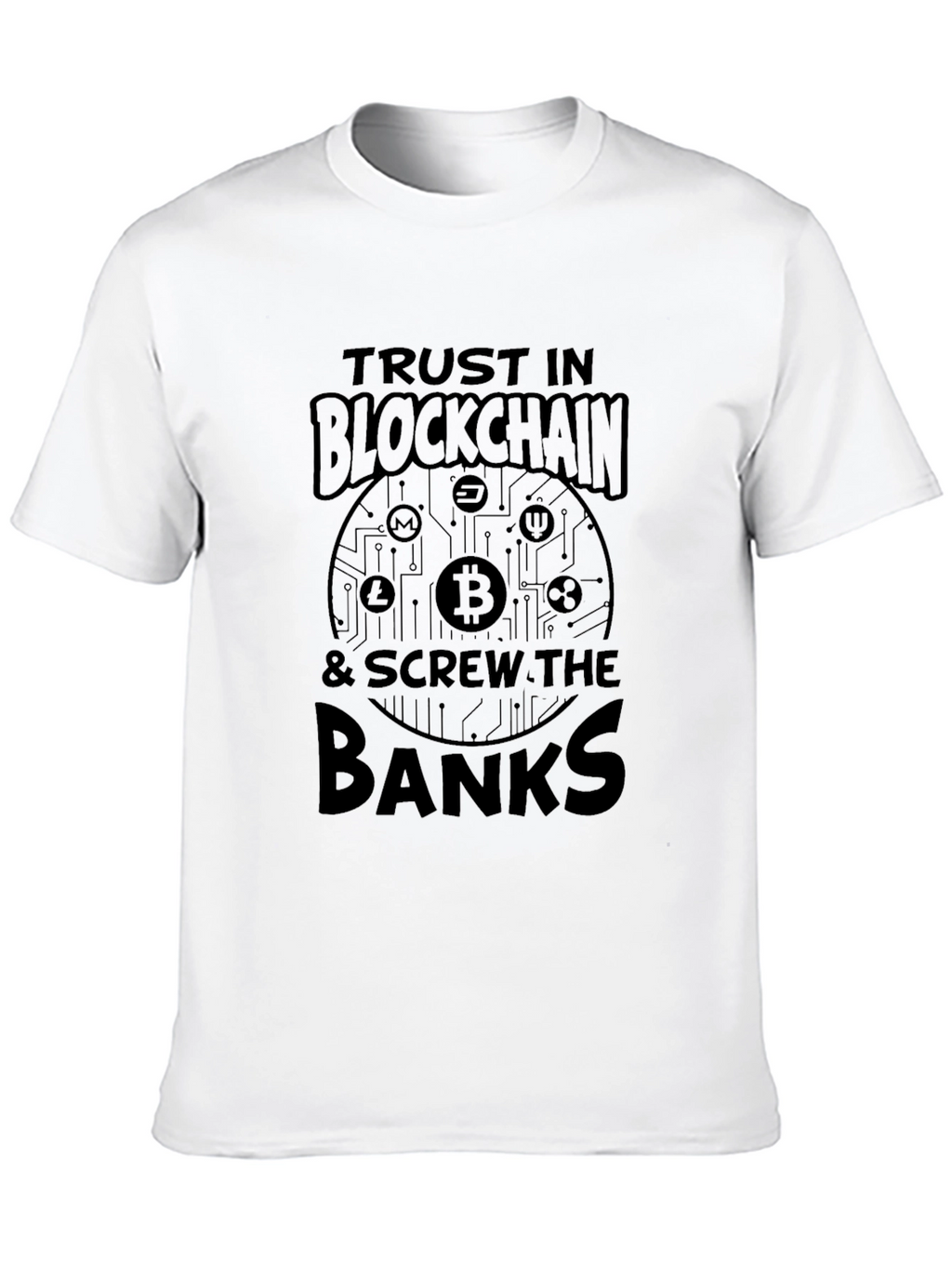 Trust Blockchain Black T-Shirt - Cryptocurrency Tee