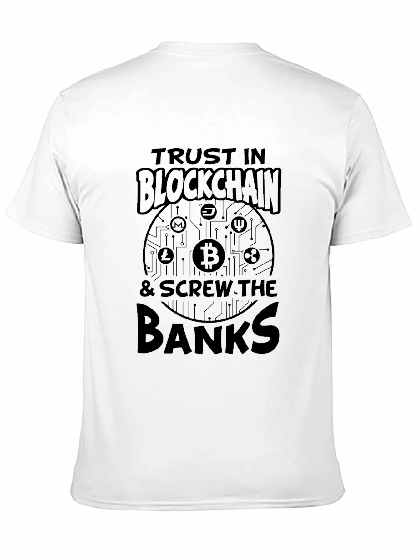Trust Blockchain Black T-Shirt - Cryptocurrency Tee