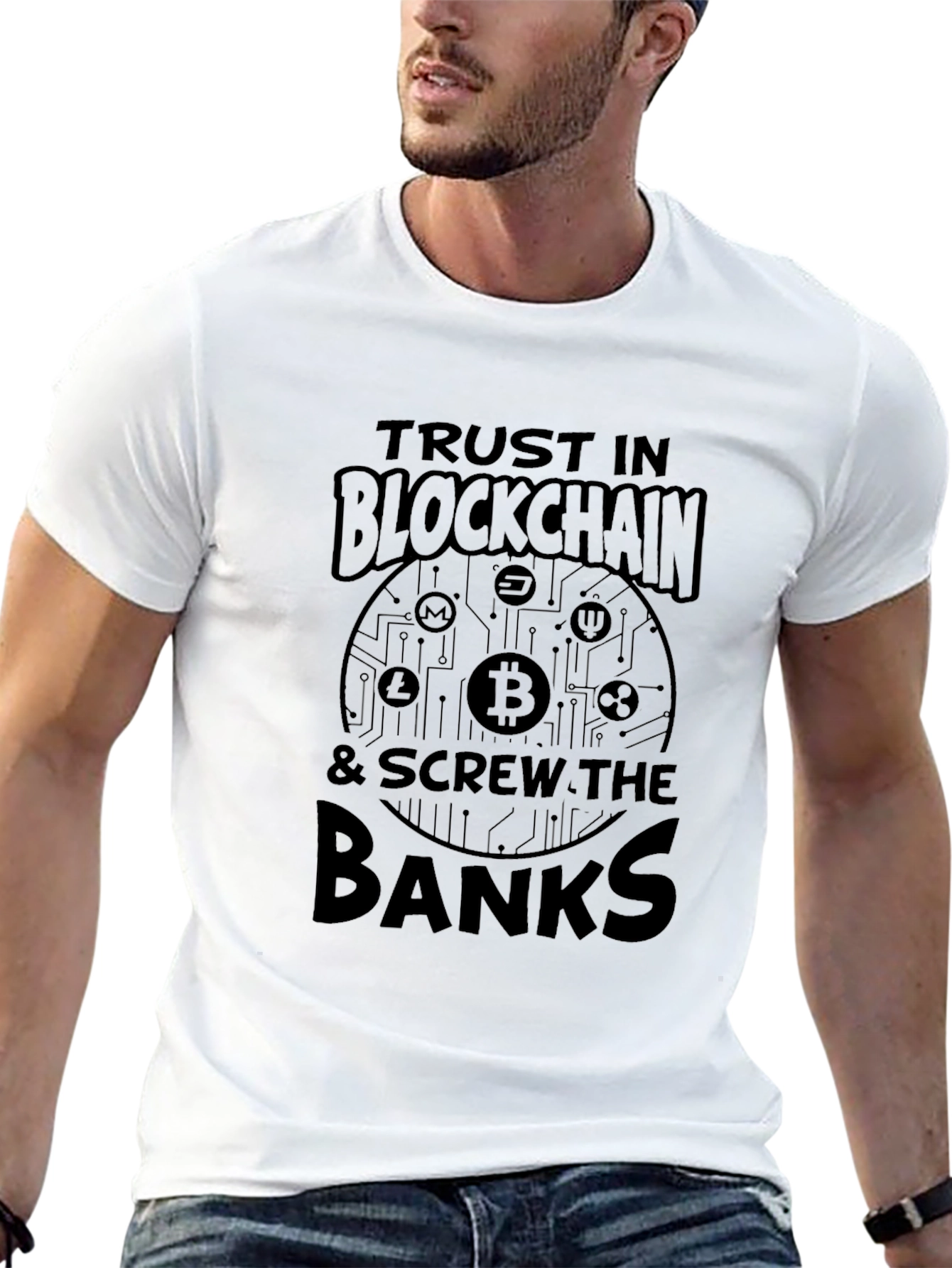 Trust Blockchain Black T-Shirt - Cryptocurrency Tee