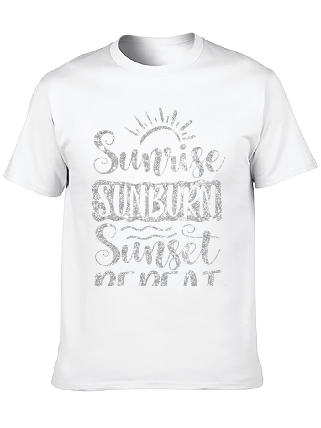 Sunrise Sunburn Sunset Repeat Black Graphic Tee