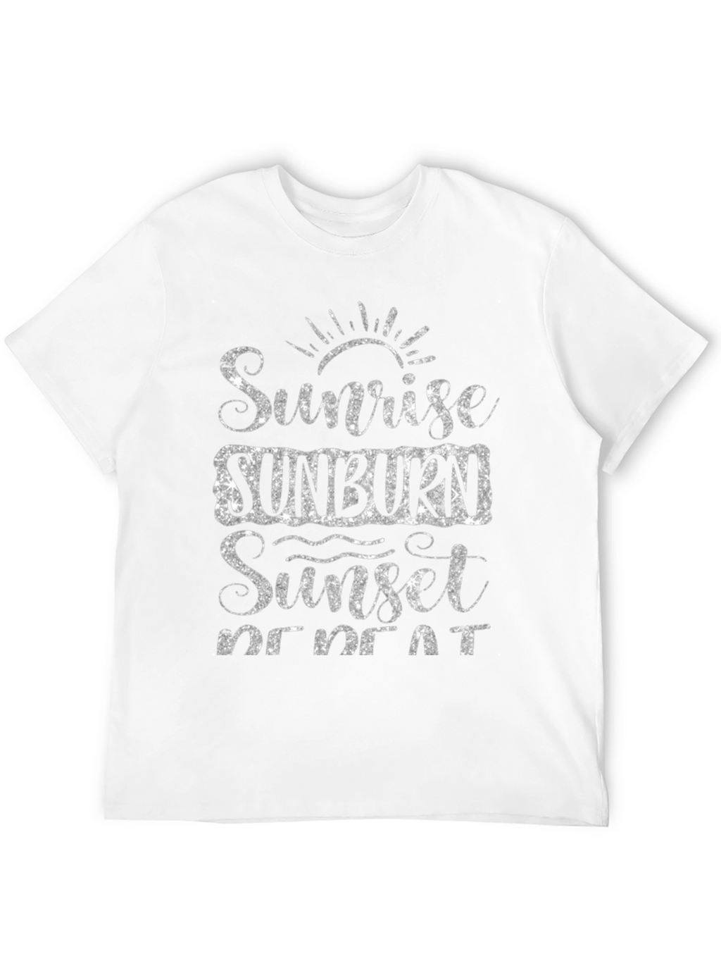 Sunrise Sunburn Sunset Repeat Black Graphic Tee