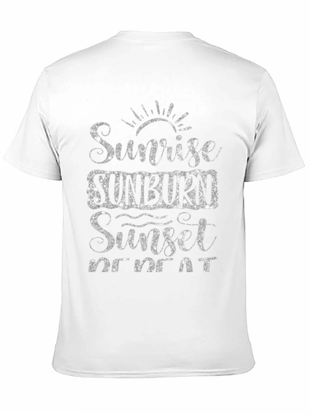 Sunrise Sunburn Sunset Repeat Black Graphic Tee