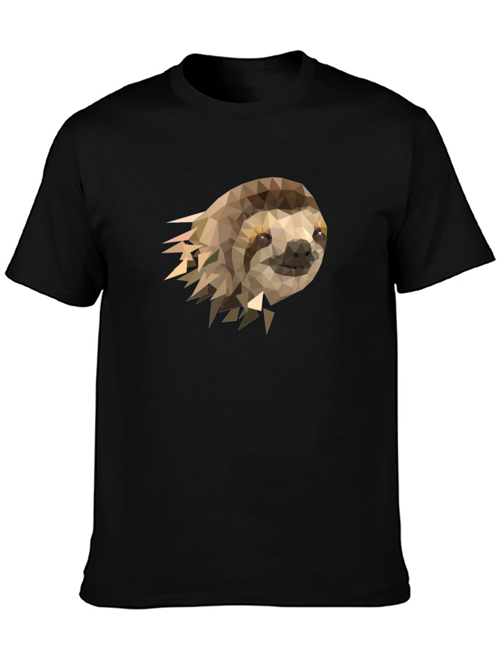 Geometric Sloth Graphic Tee - Modern Mens T-Shirt
