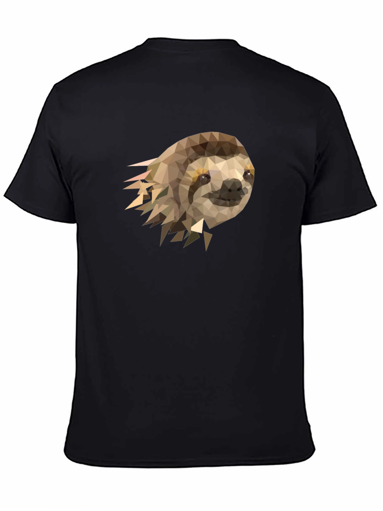 Geometric Sloth Graphic Tee - Modern Mens T-Shirt