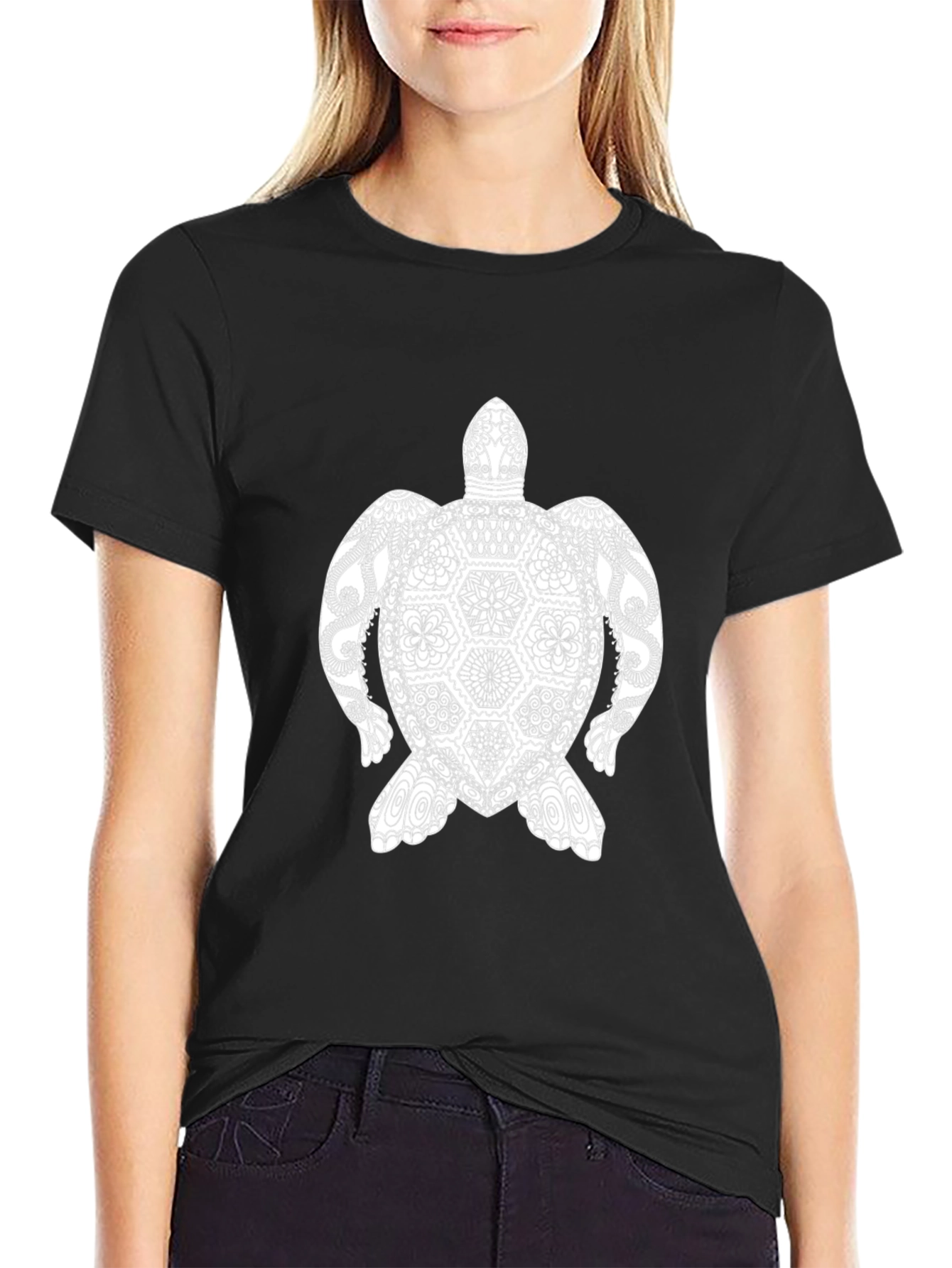 Turtle Graphic T-Shirt - Black Unique Design