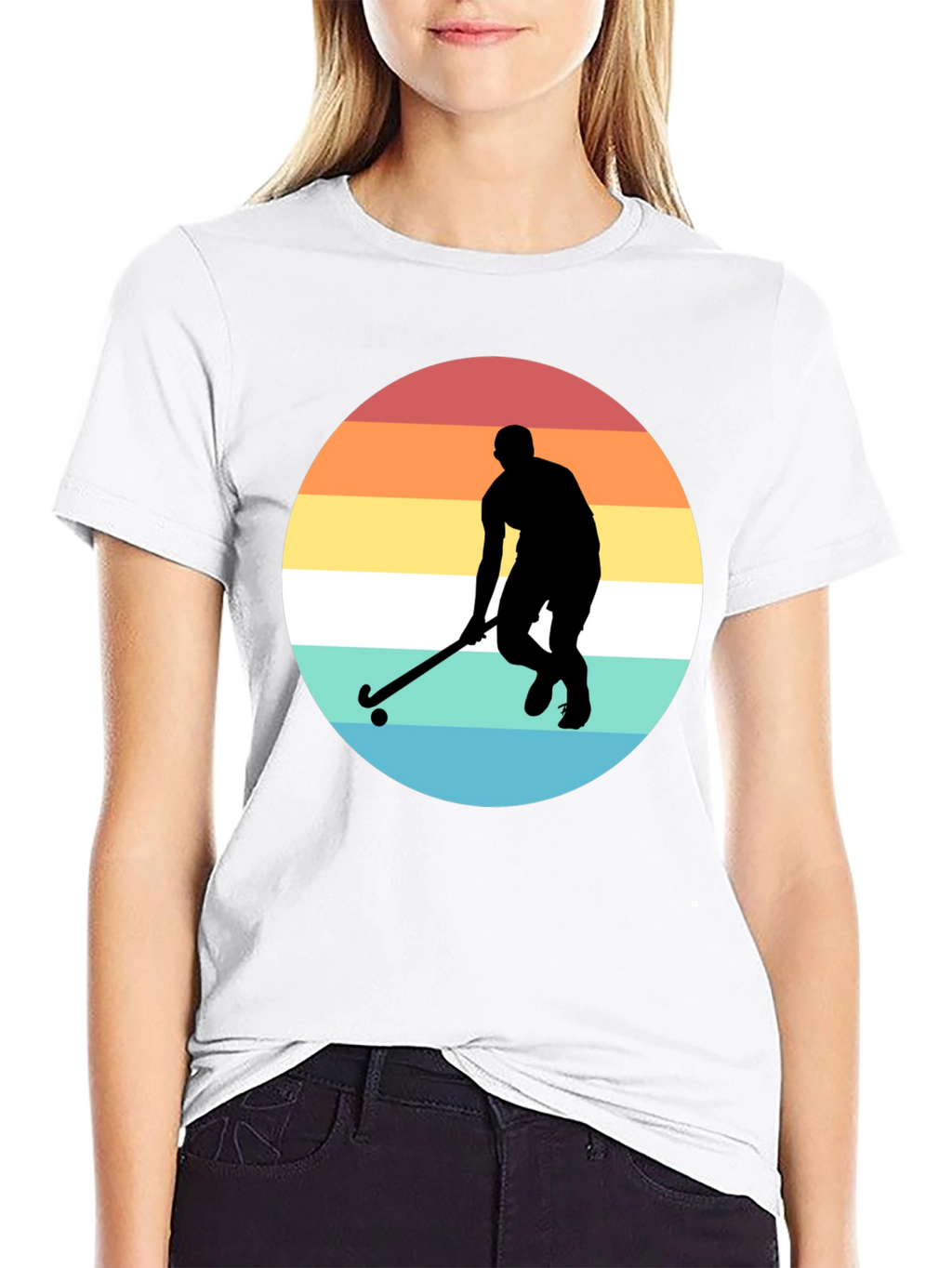 Field Hockey Sunset Graphic Tee