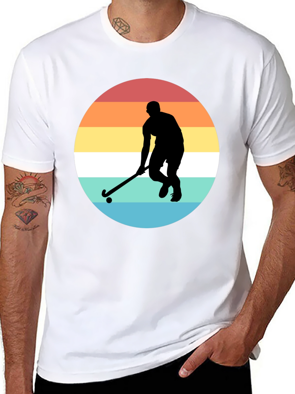 Field Hockey Sunset Graphic Tee