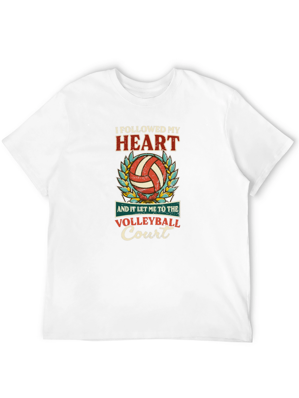 Volleyball Heart Court Graphic Tee