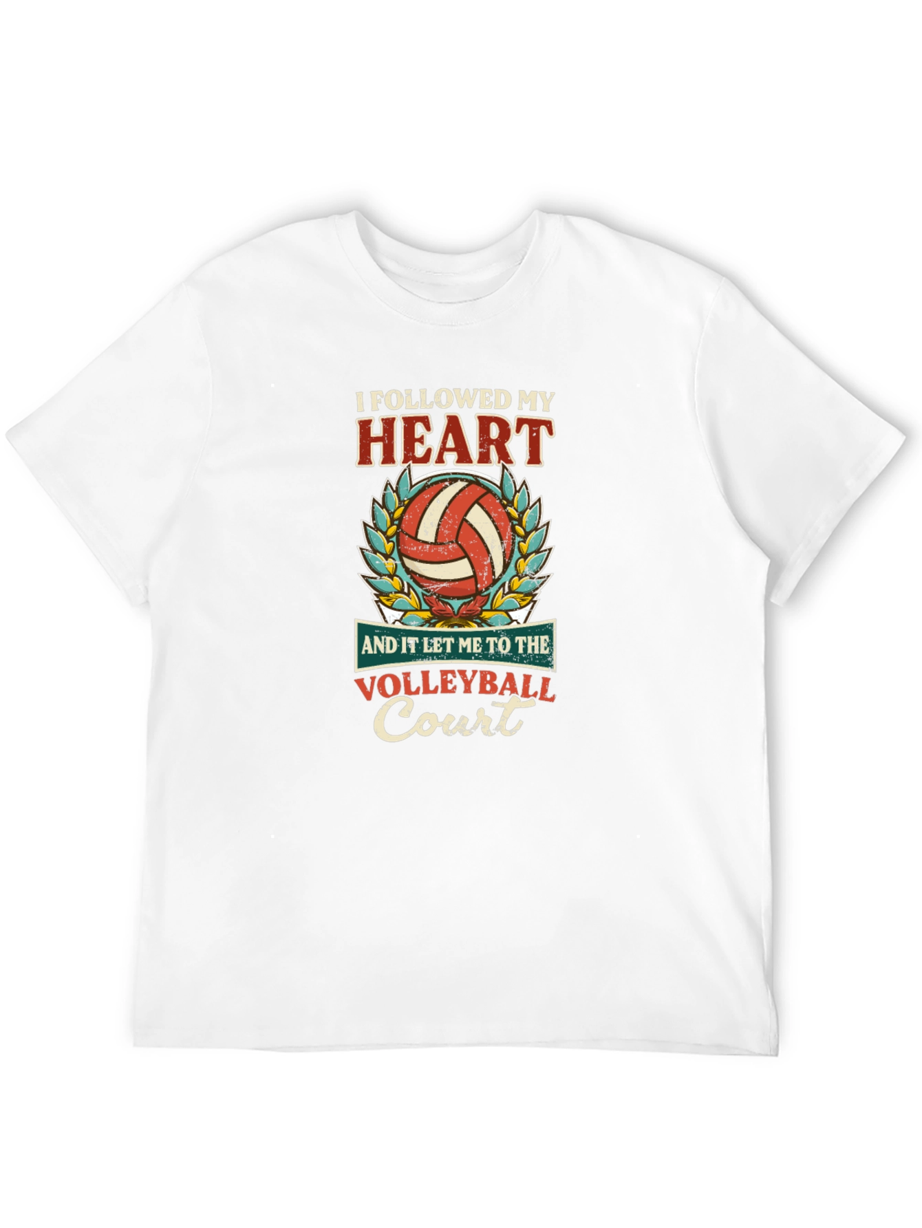 Volleyball Heart Court Graphic Tee