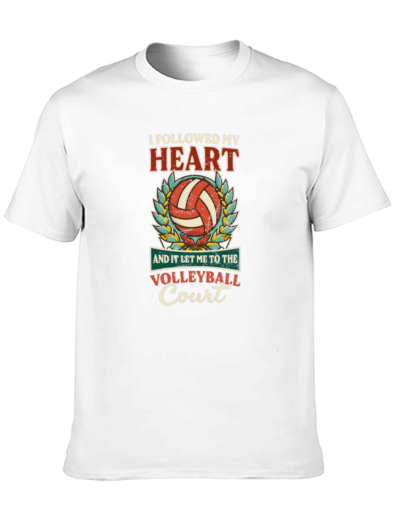 Volleyball Heart Court Graphic Tee