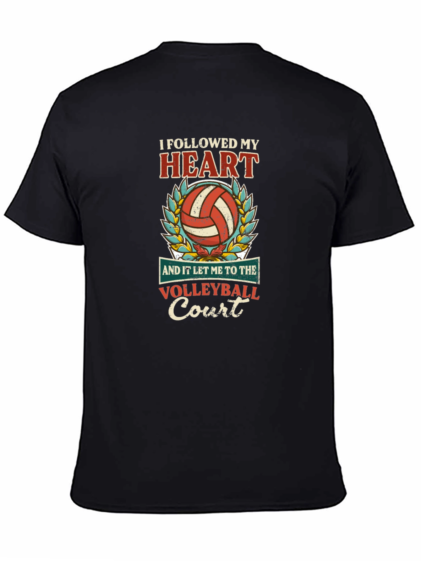 Volleyball Heart Court Graphic Tee