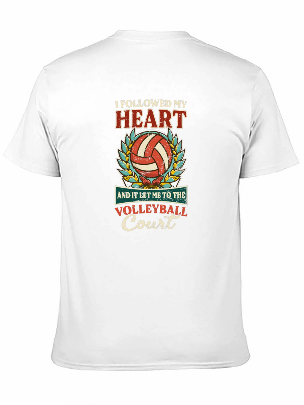 Volleyball Heart Court Graphic Tee
